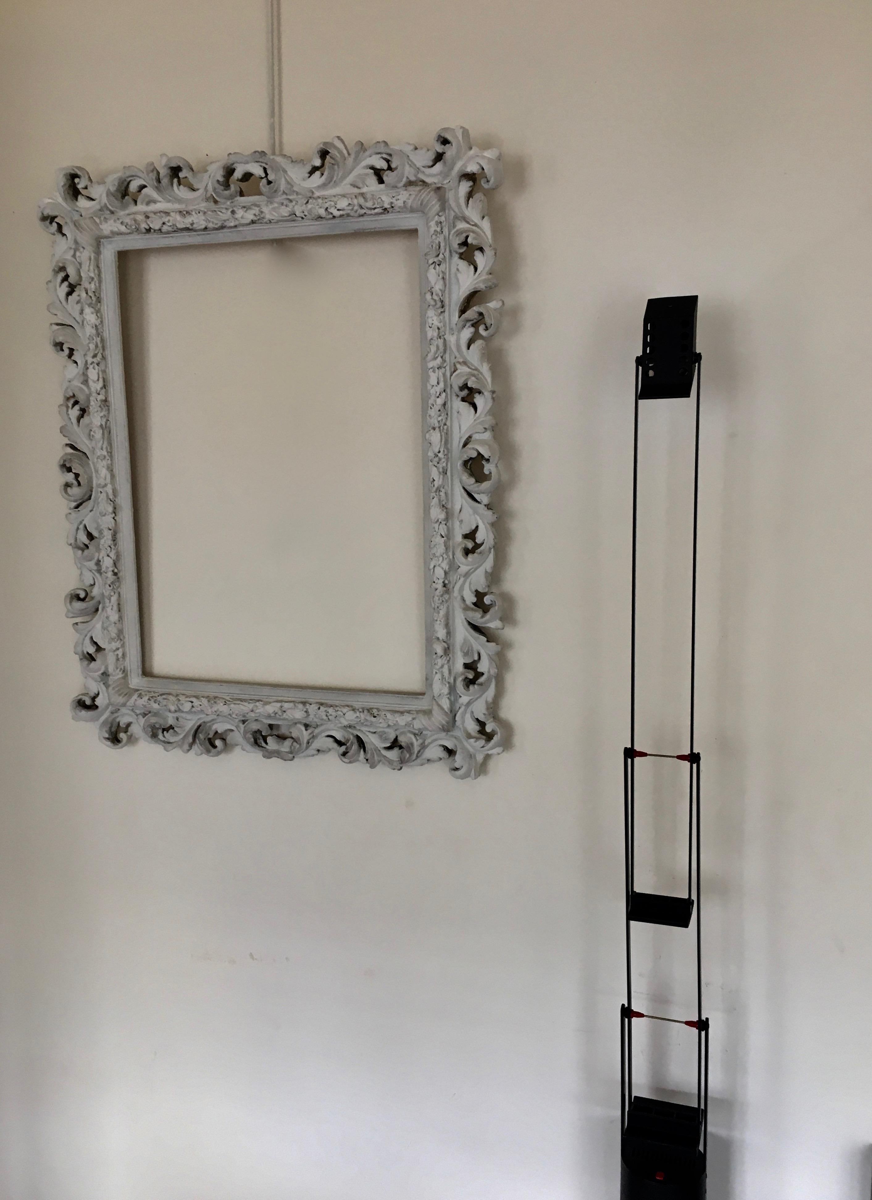 French Large Plaster Baroque Mirror in the Style of Serge Roche For Sale