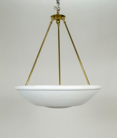 Large Plaster Bowl Uplight Pendant