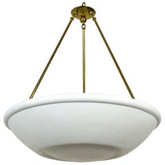 Large Plaster Bowl Uplight Pendant