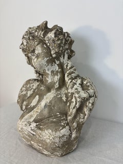 Large Plaster Bust - Bacchante - Signed - Early 20th Century, Belgium