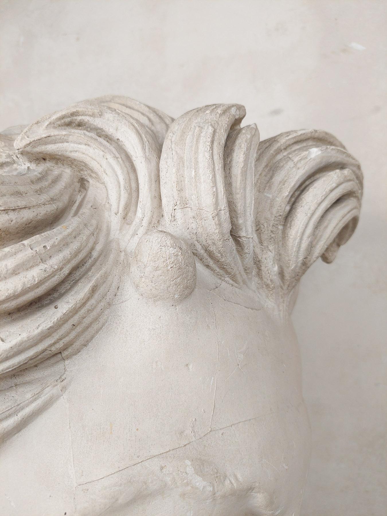 Large Plaster Bust of a Faun  9