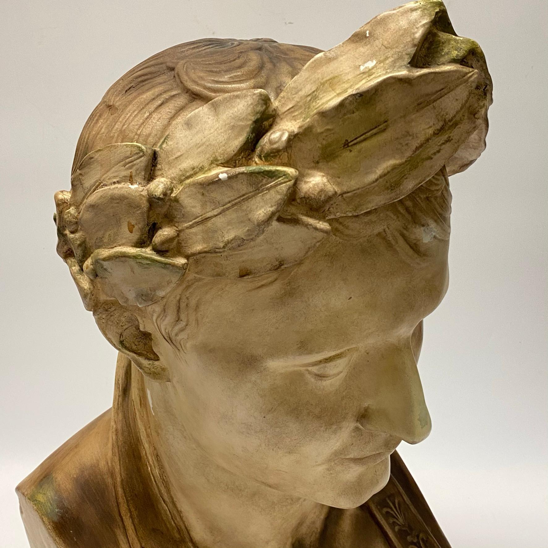 Grand buste en plâtre de Napoléon en vente 2