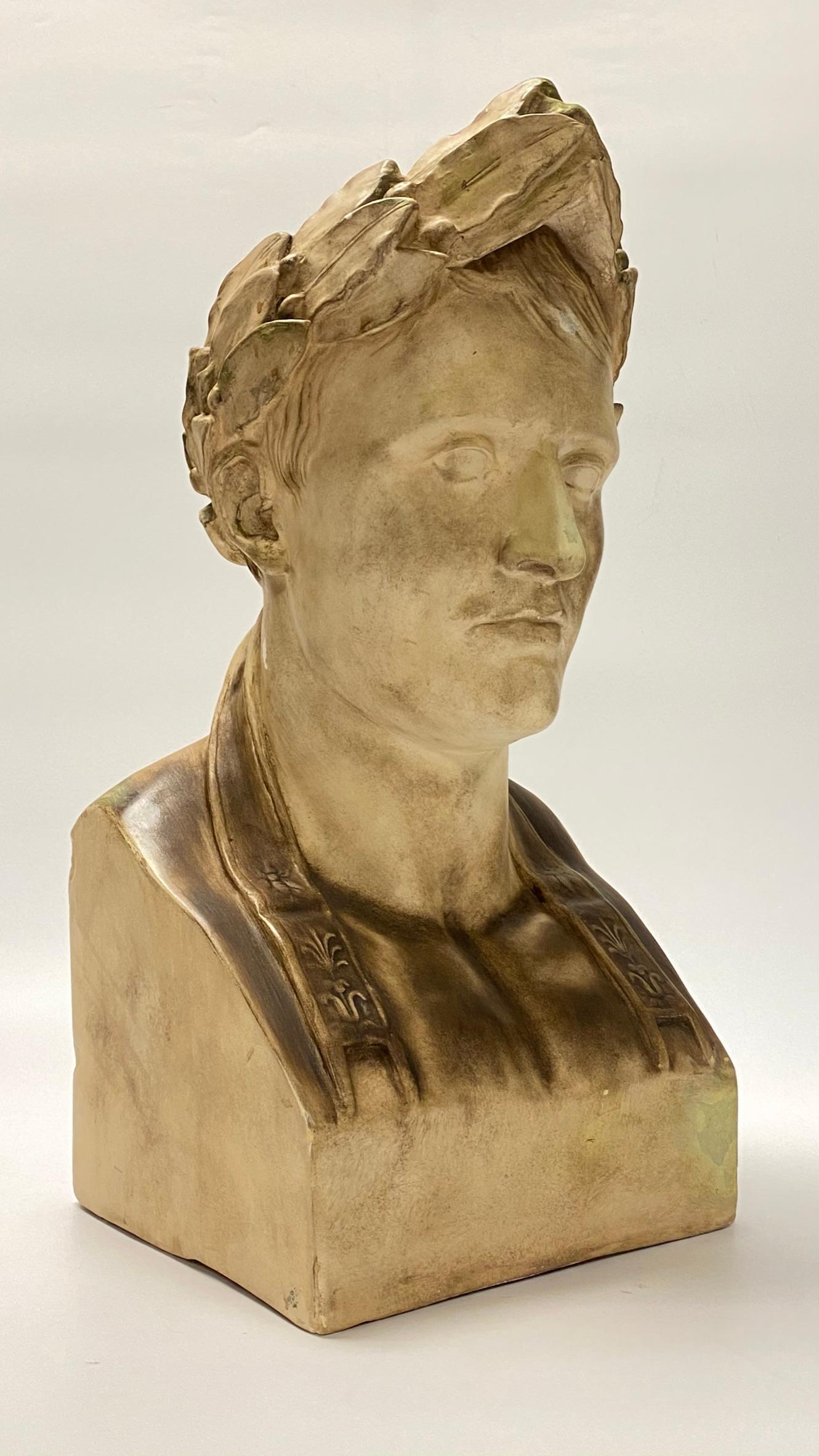 Plâtre Grand buste en plâtre de Napoléon en vente