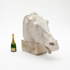 Large Plaster Cast Horse Head from the Parthenon Frieze, British Museum, 1930s