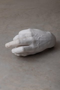Large Plaster Hand Wall Sculpture, Monumental Artist Studio Study, 20th Century