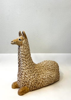 Large Plaster Llama Sculpture