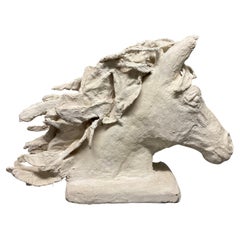 Large Plaster Maquette Of A Horses Head
