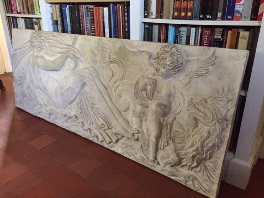 A large sculptural relief plaque after an original piece by Jean Goujon (active 1540-1585). Titled 