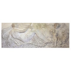 Large Plaster Plaque Relief after Jean Goujon, Reproduced by the Louvre Museum
