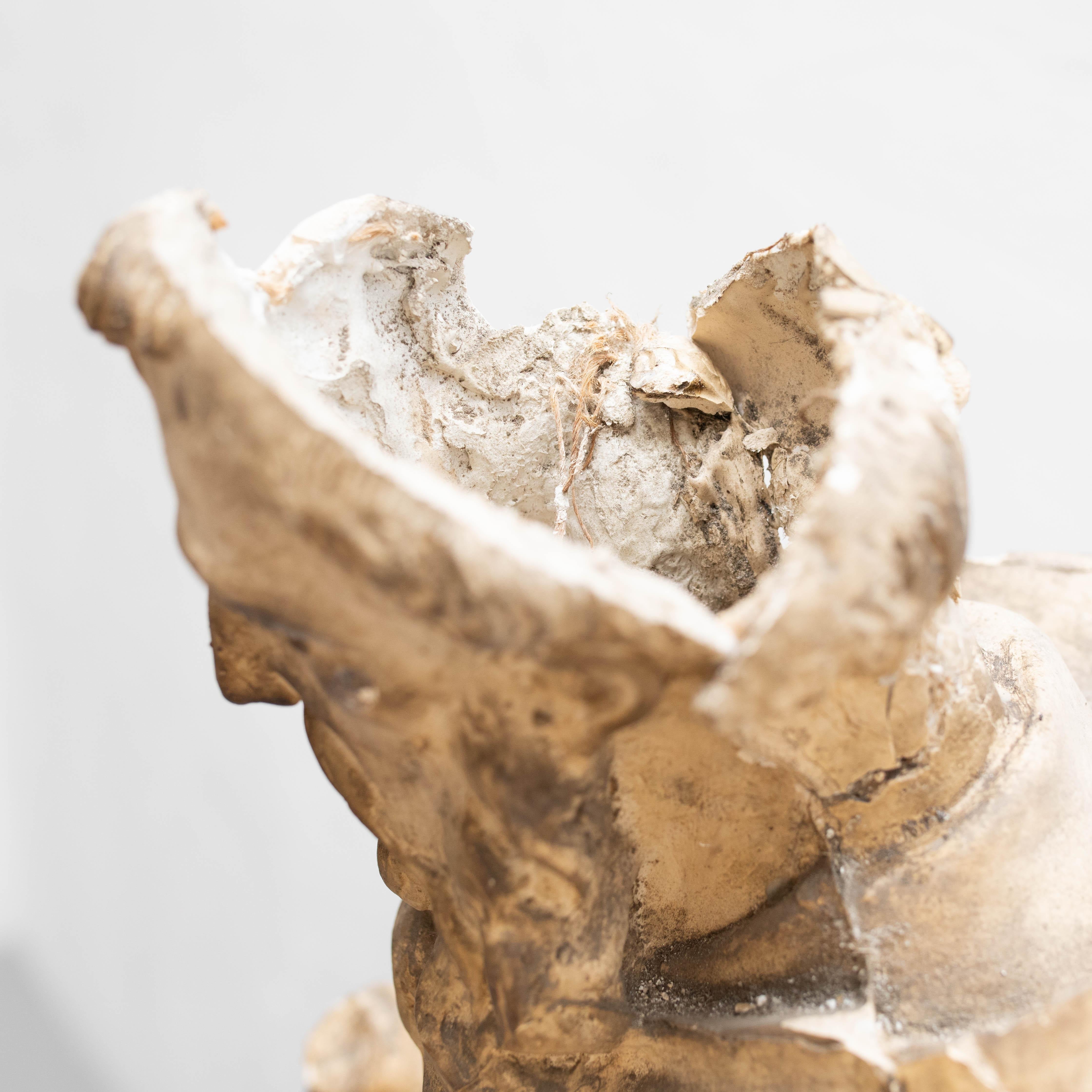 Large Plaster Saint Traditional Sculptural Figure, circa 1940 For Sale 12