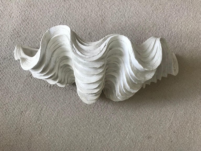 Large Plaster Scallop Wall Sconce For Sale at 1stdibs
