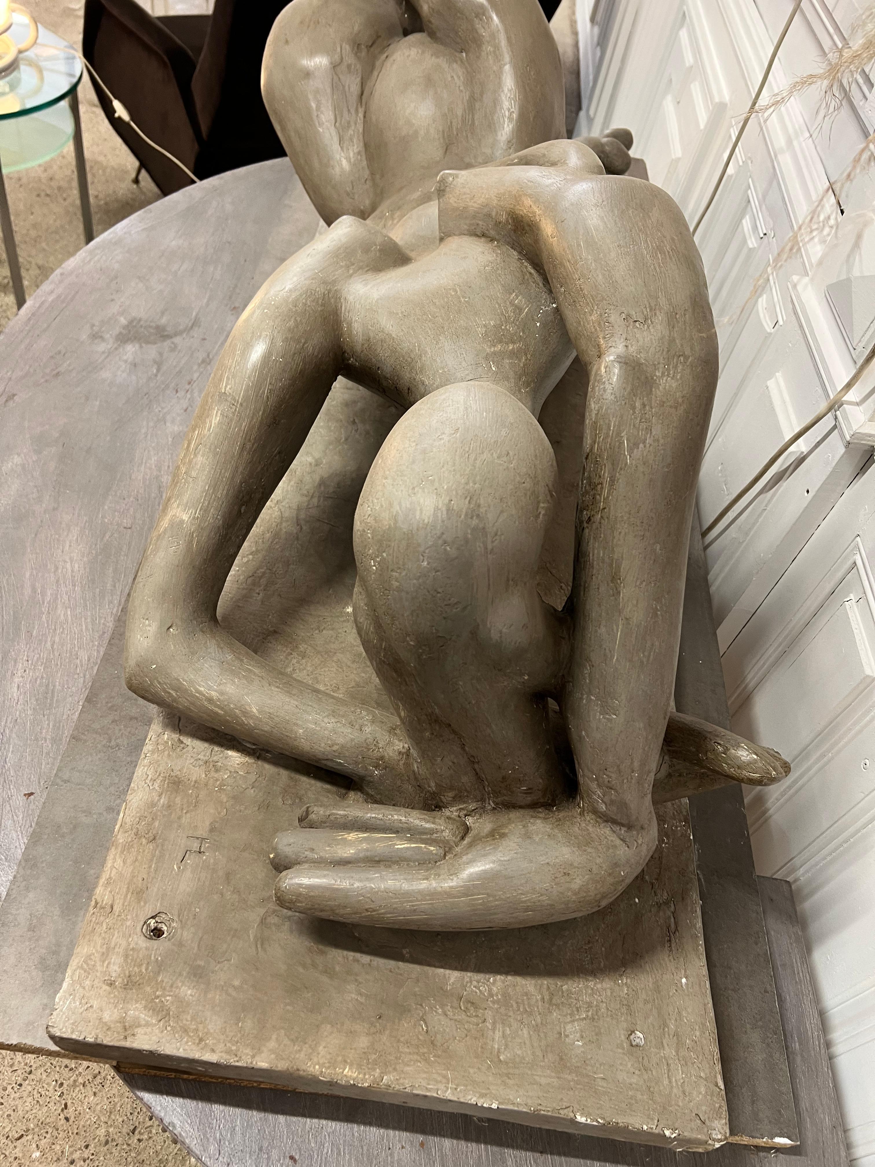 Large Plaster Sculpture of 1950s For Sale 4