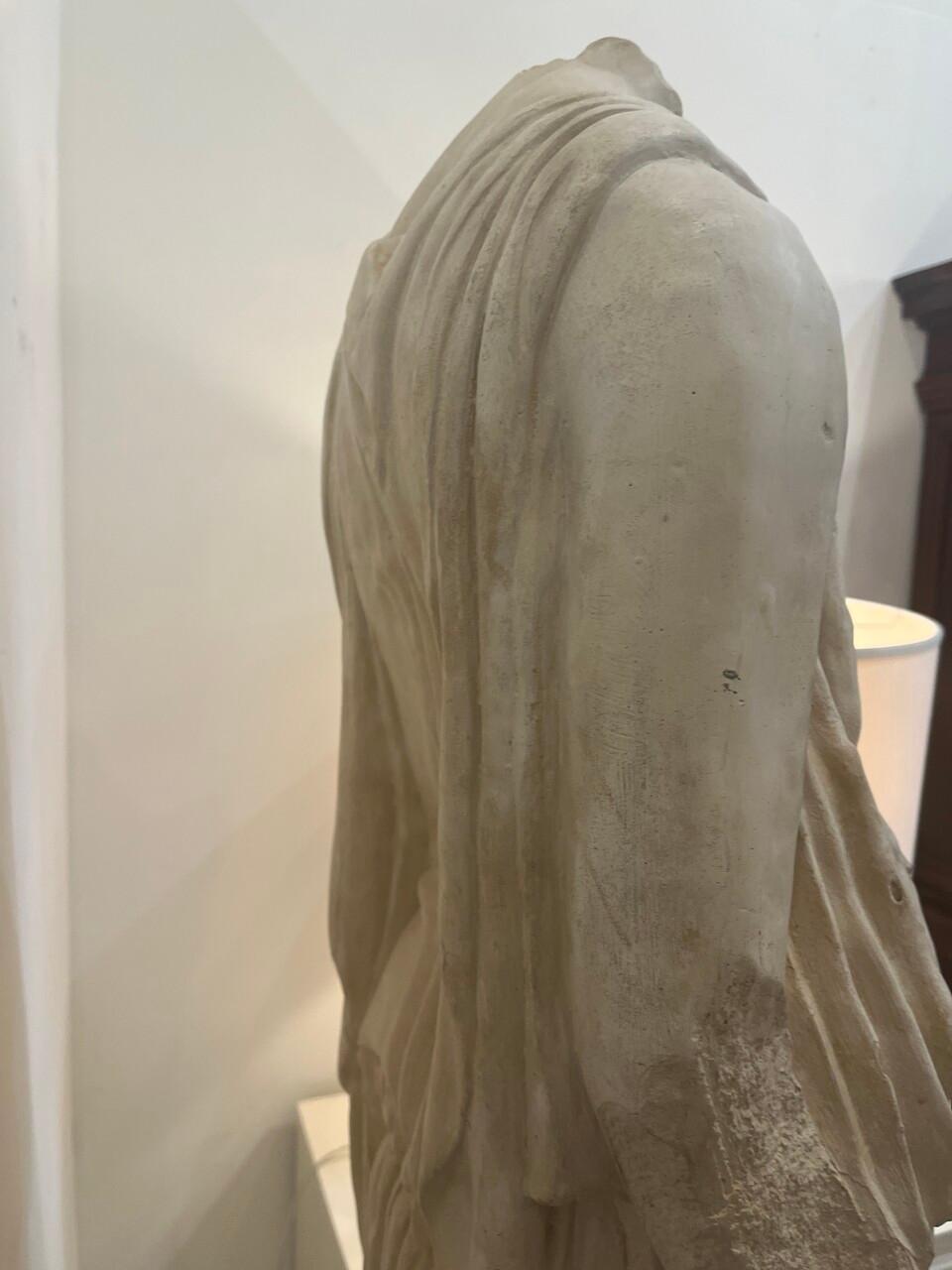 French Large Plaster Sculpture of Greek Goddess For Sale