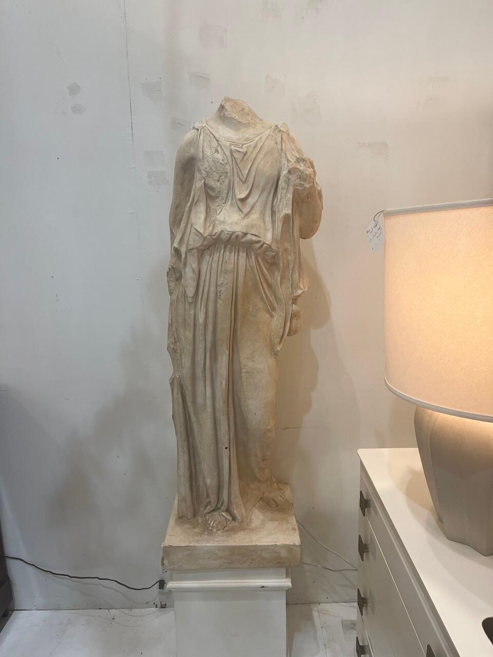 Large Plaster Sculpture of Greek Goddess For Sale 1