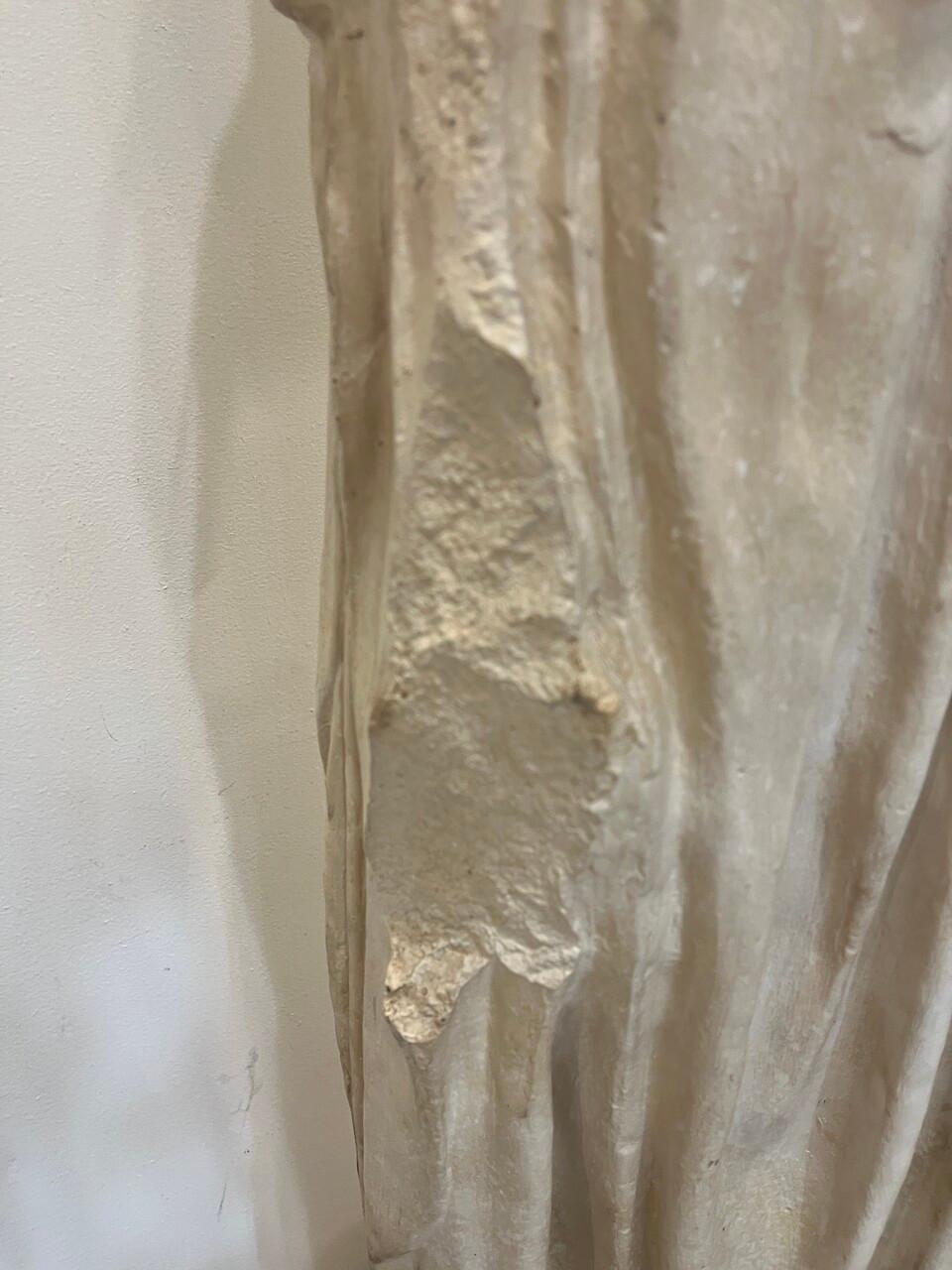 Large Plaster Sculpture of Greek Goddess For Sale 2