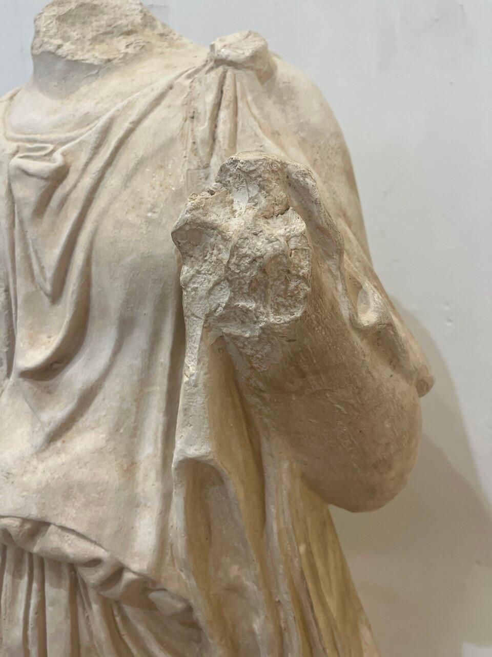 Large Plaster Sculpture of Greek Goddess For Sale 3