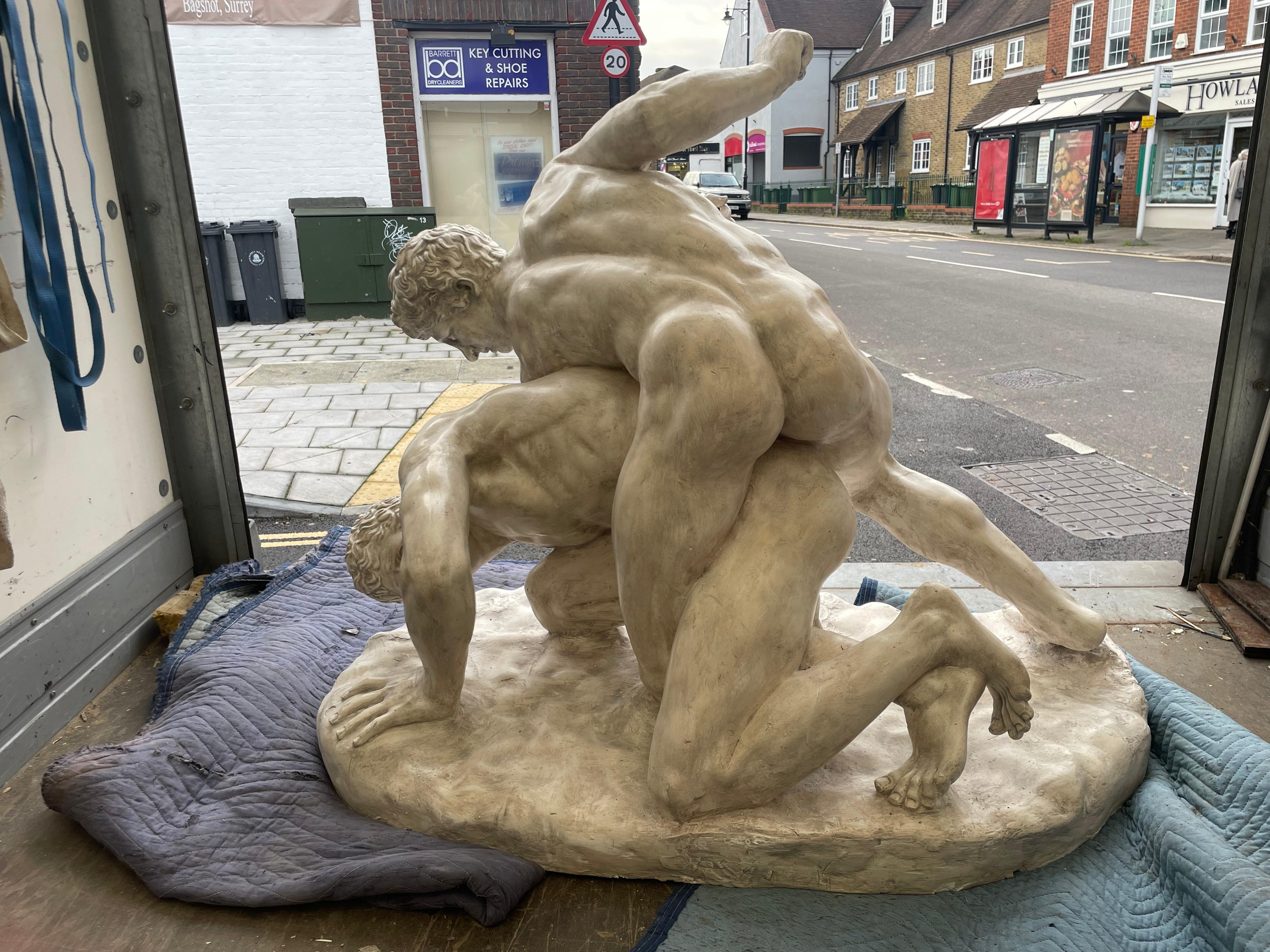 European Large Plaster statue of the 'Wrestlers