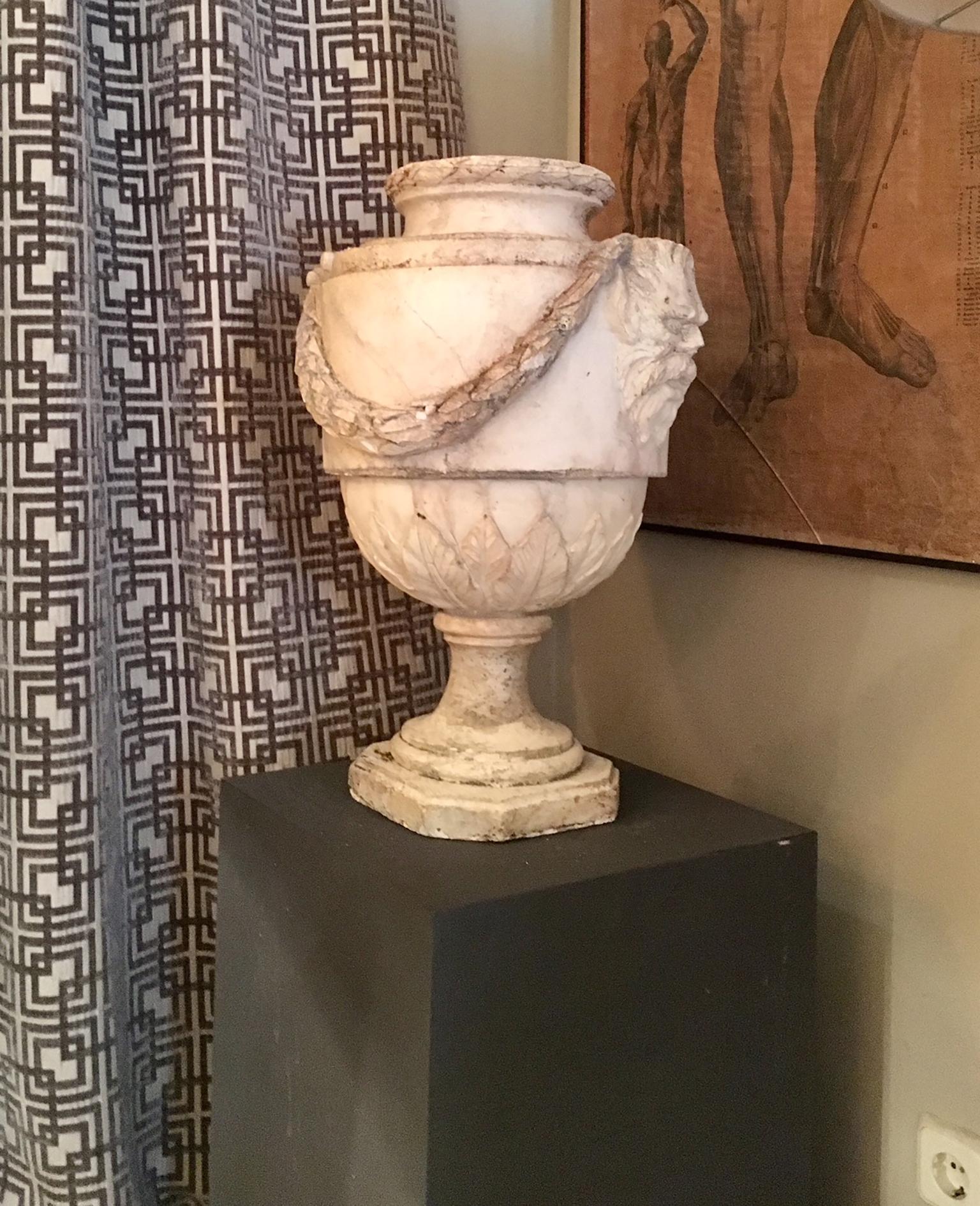 Large Plaster Vase Antique Style 1