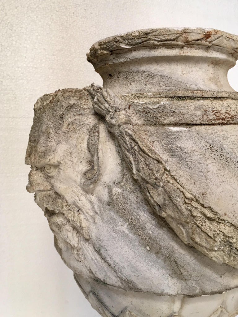 Large Plaster Vase Antique Style at 1stDibs