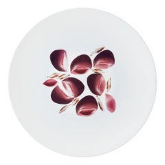 Dinner Porcelain Plate by the French Chef Alain Passard Model " Peaches"