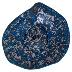 Large Plate / Handmade Porcelain Tableware / Silver Tide Blue / Indulge Nº6