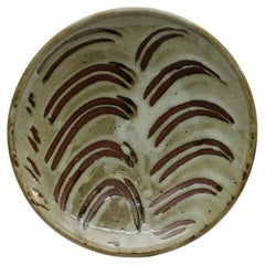 Large Platter with Finger Swipes by Renowned Welsh Potter Phil Rogers
