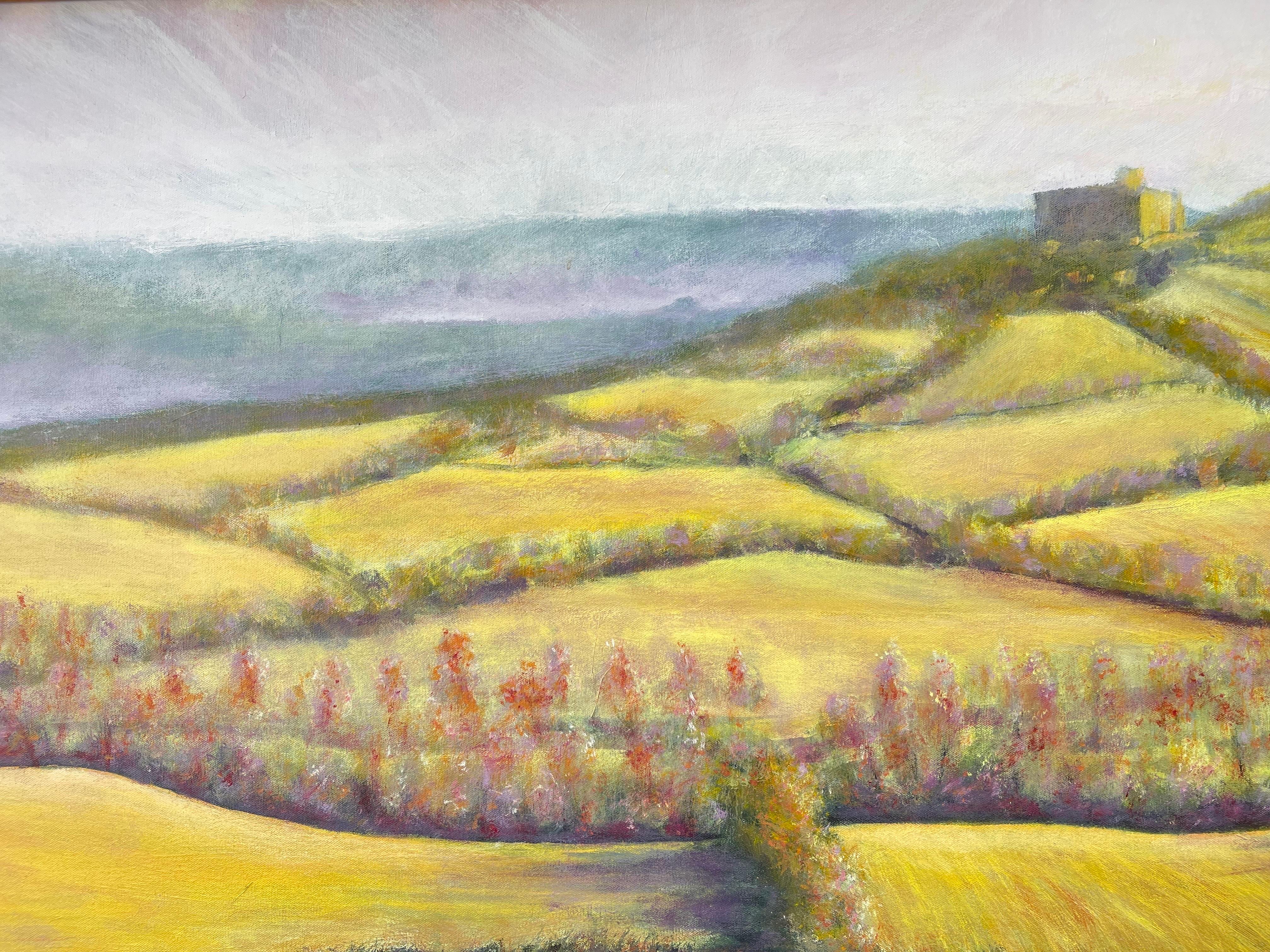 Großes Plein-Air-Gemälde von Maya Boreen. Maya ist eine lokale Künstlerin in Wilton CT in Fairfield County.
