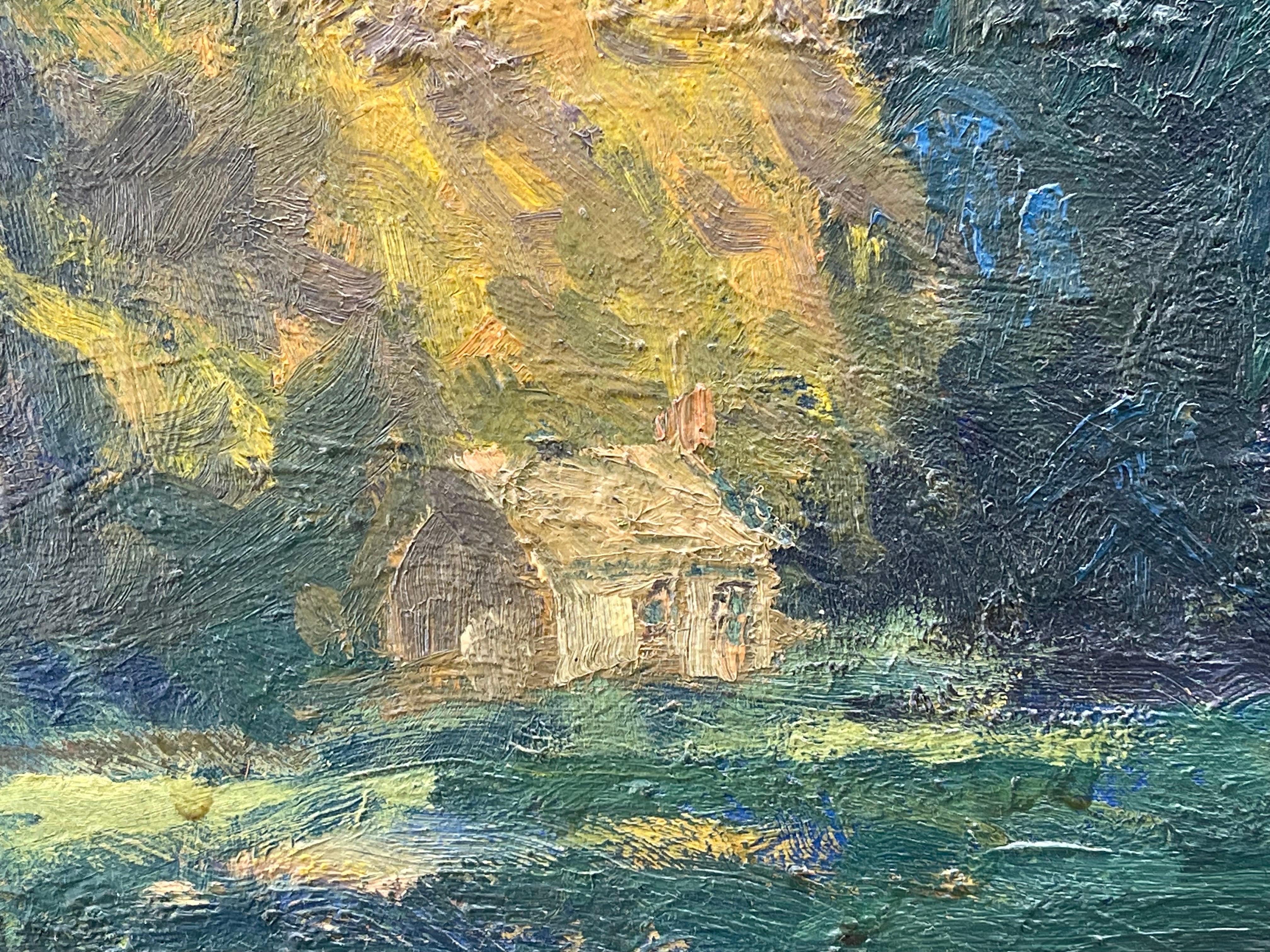 Large Plein Air Painting on Board For Sale 5