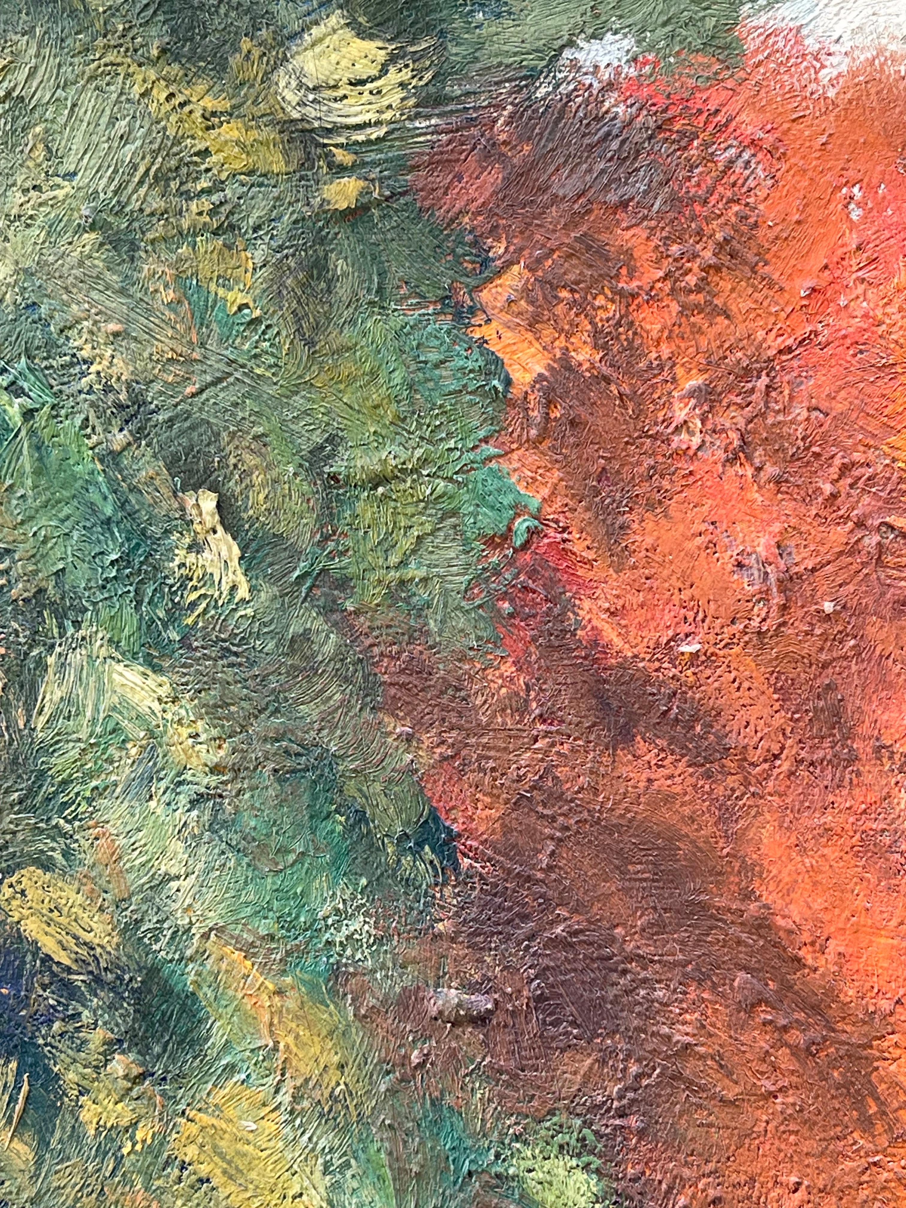 Large Plein Air Painting on Board For Sale 7