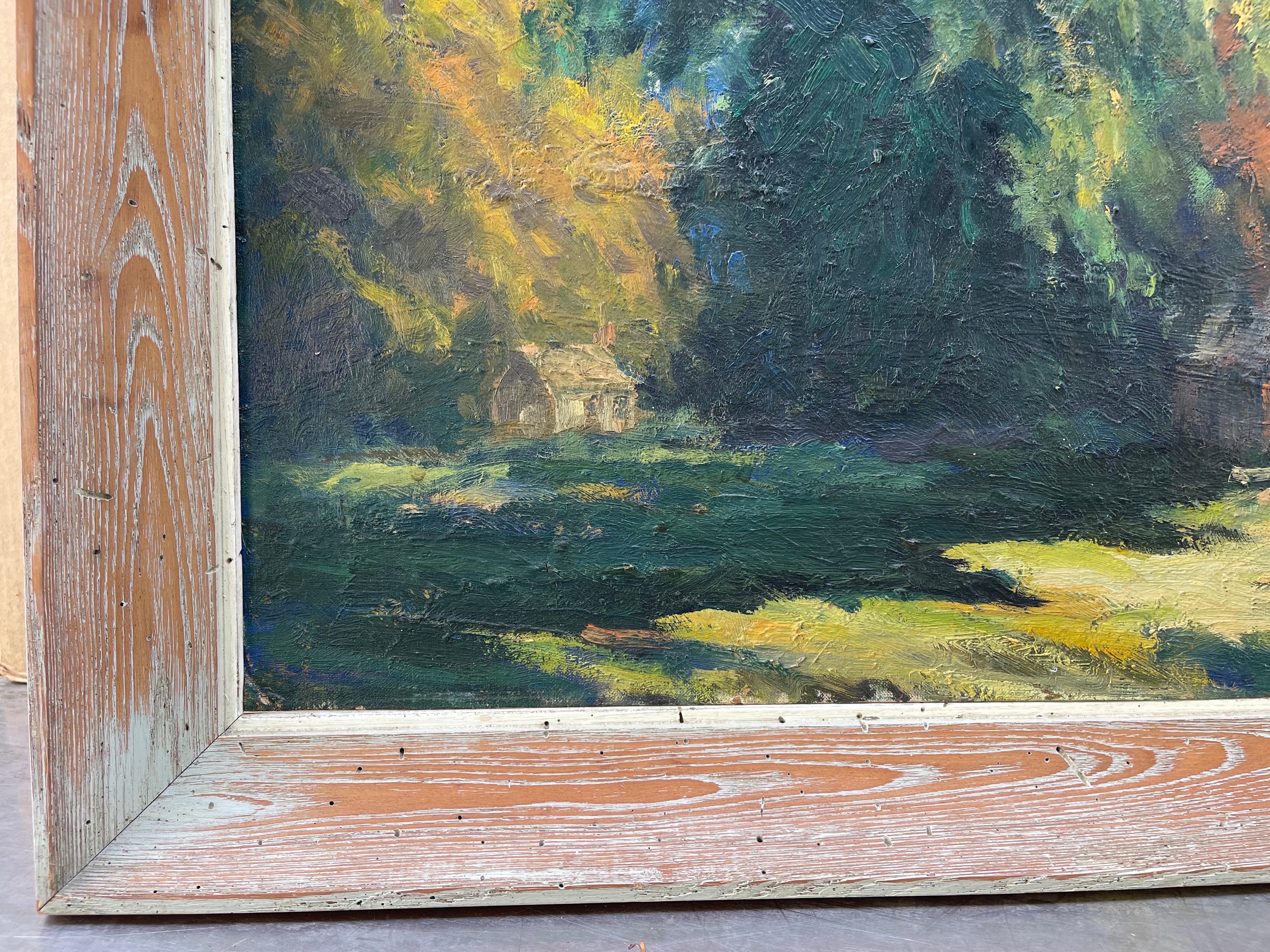 Large Plein Air Painting on Board For Sale 3