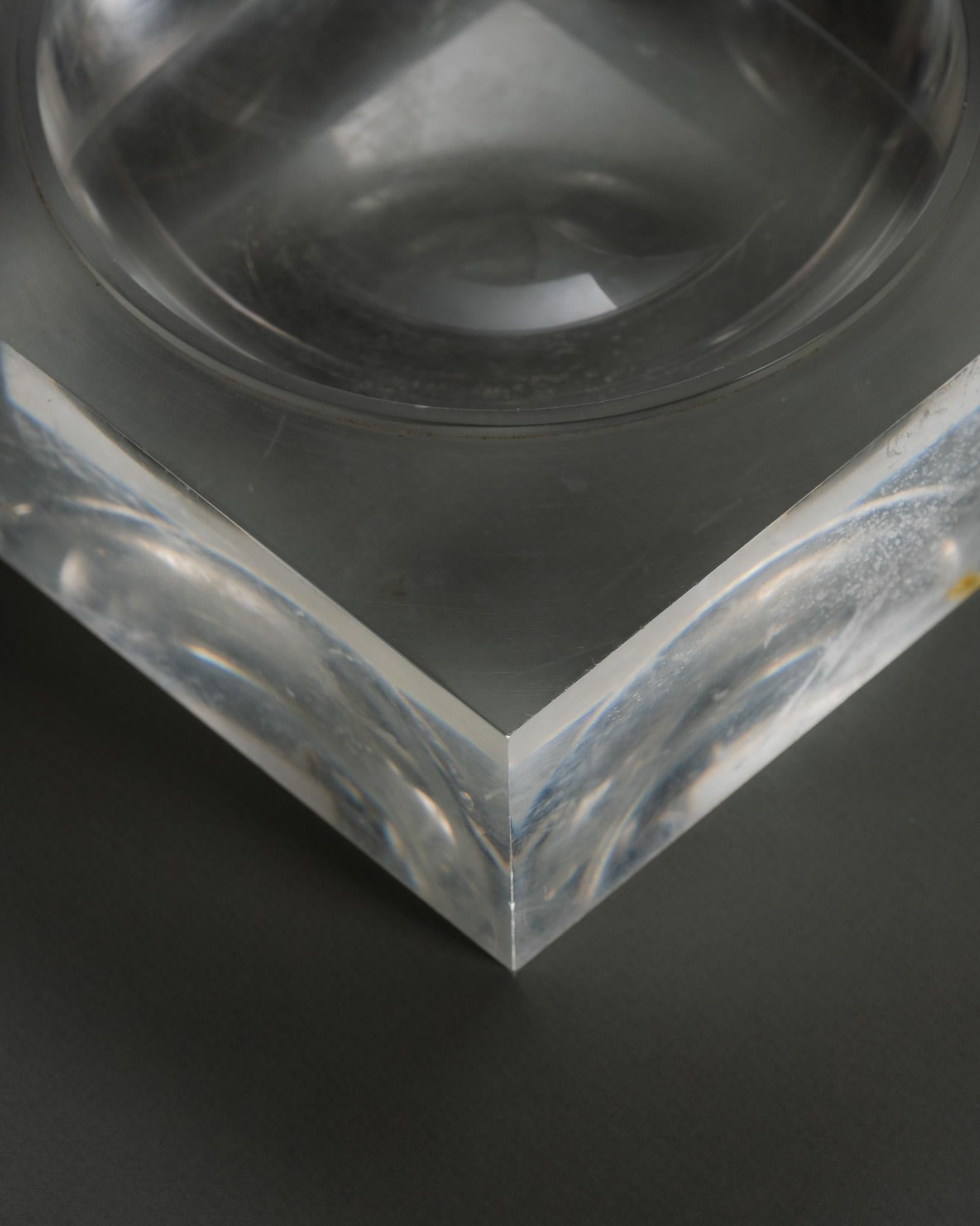Unknown Large Plexiglass Catchall or Ashtray, 1970s For Sale