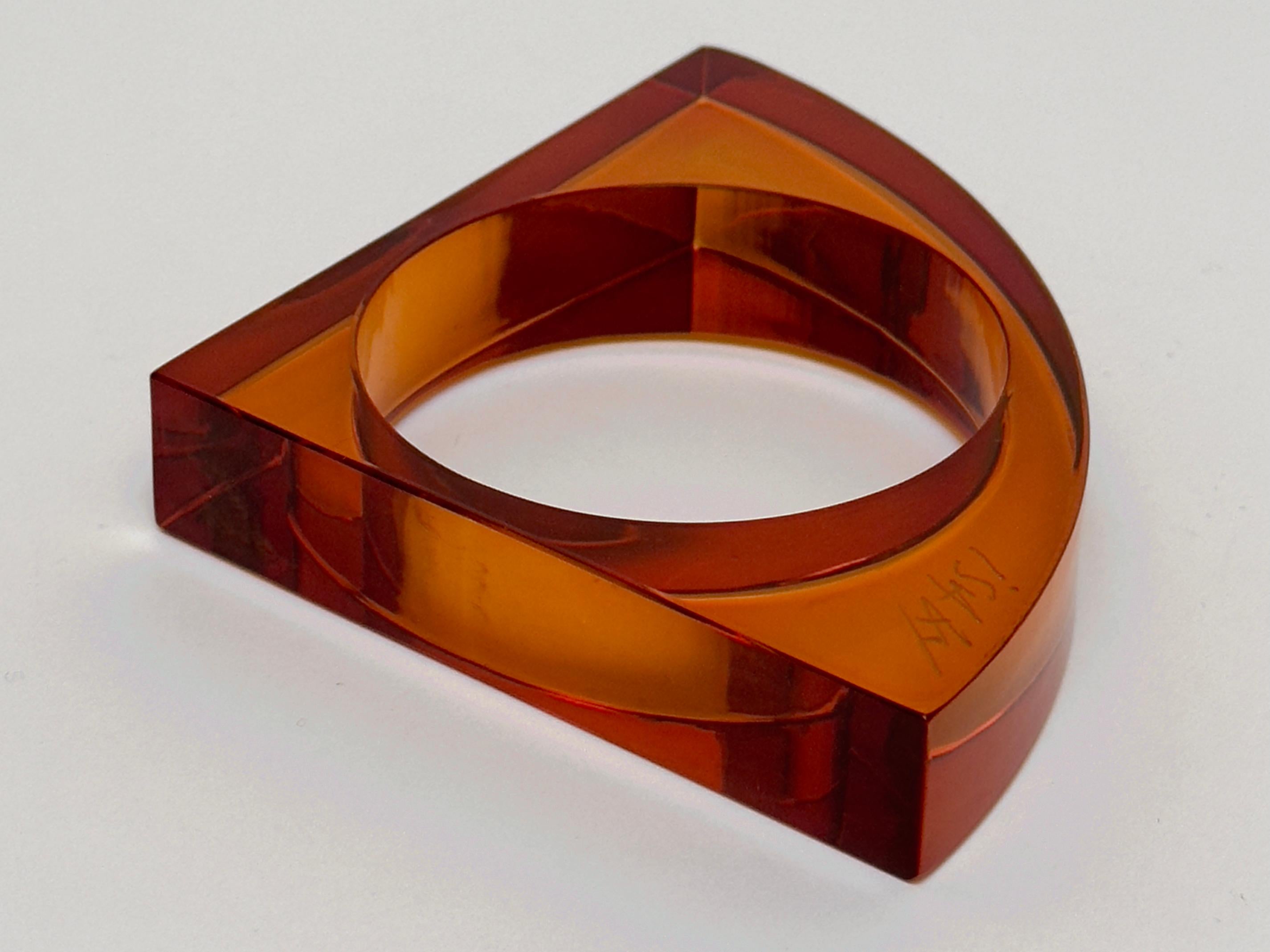 French Large Plexiglass Cuff, Isaky, Paris c. 1980 For Sale