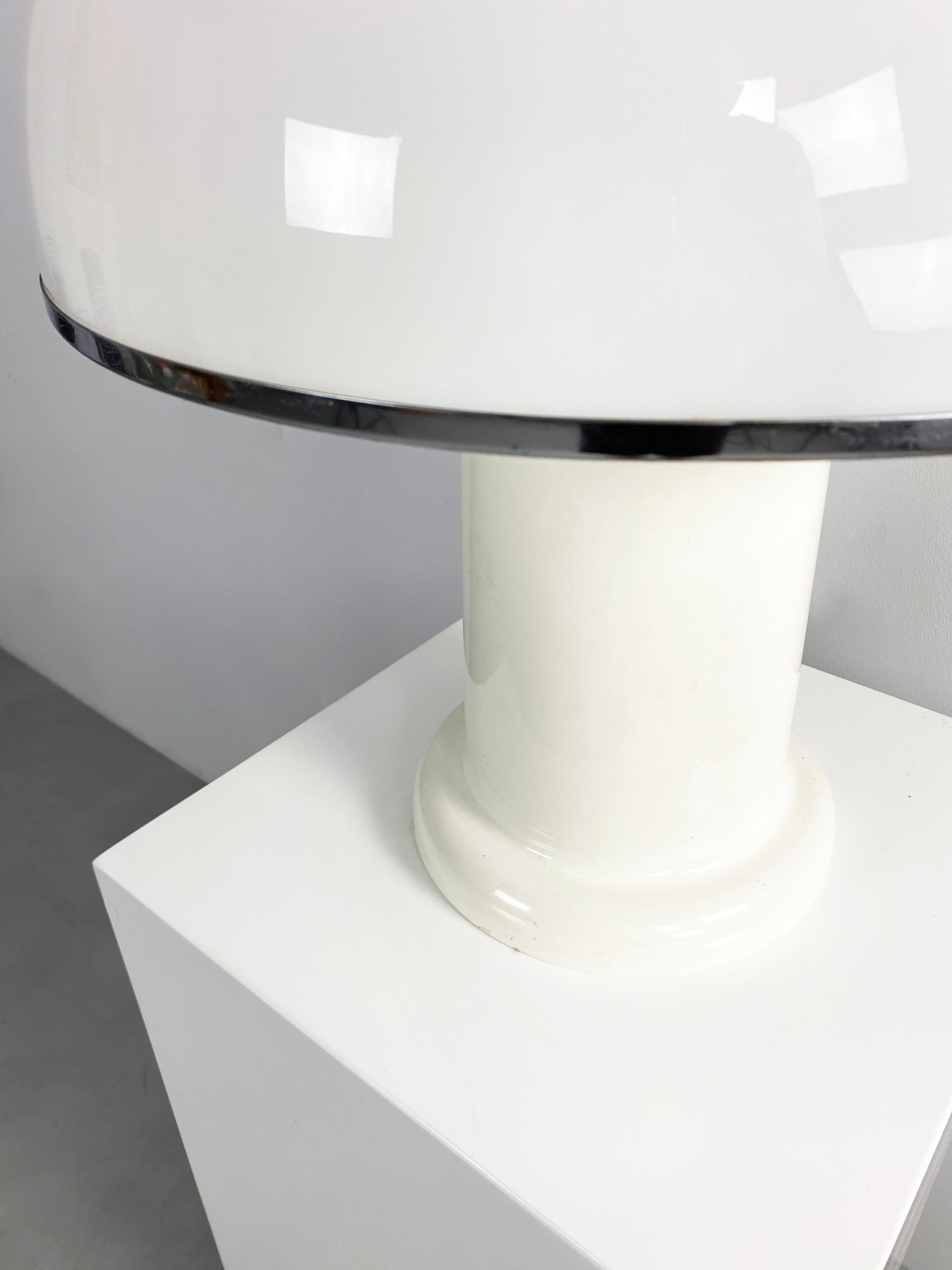 Space Age Large Plexiglass Mushroom Table Lamp by Groupe Habitat, France, c.1970 For Sale