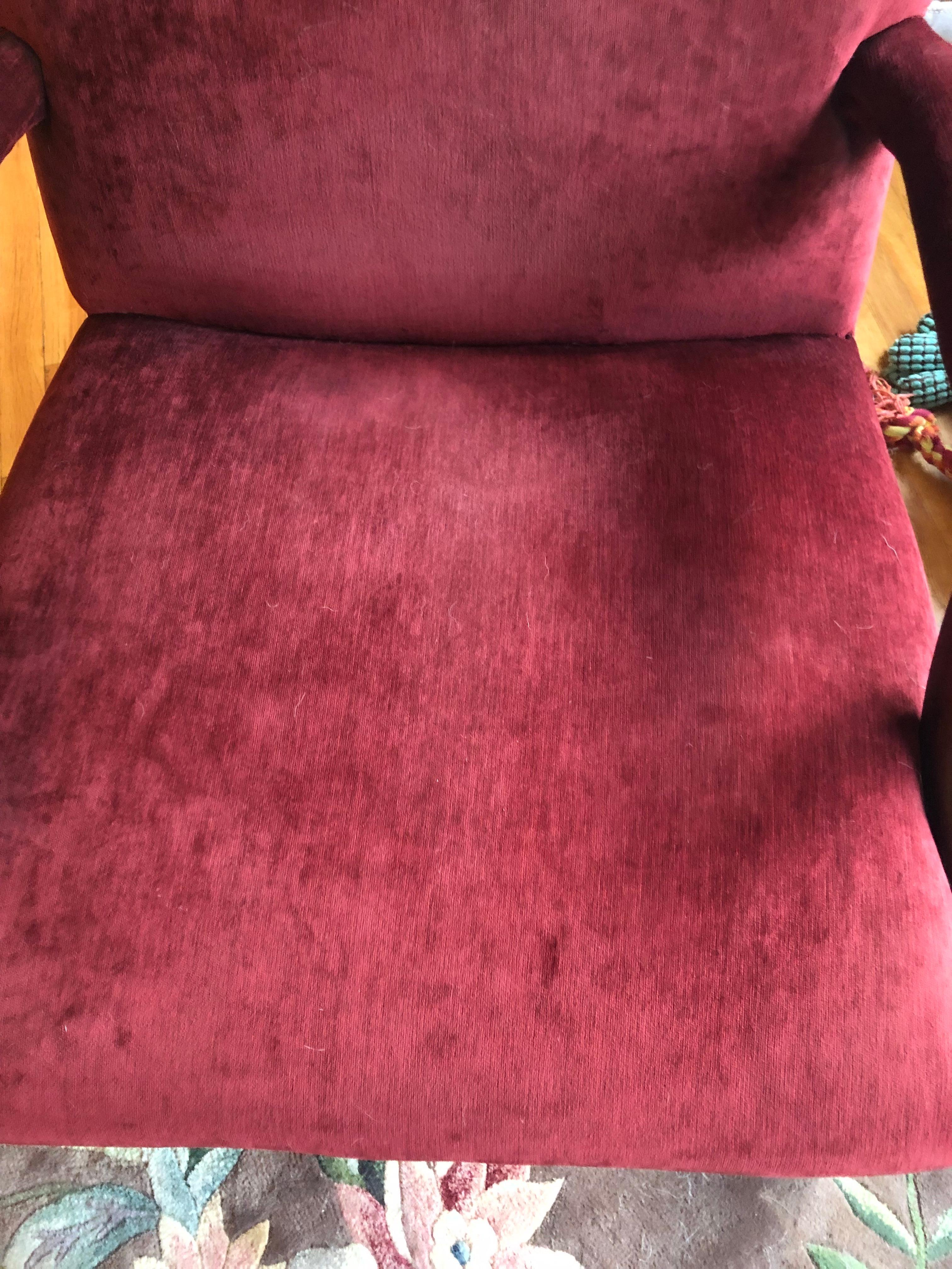 burgundy accent chair