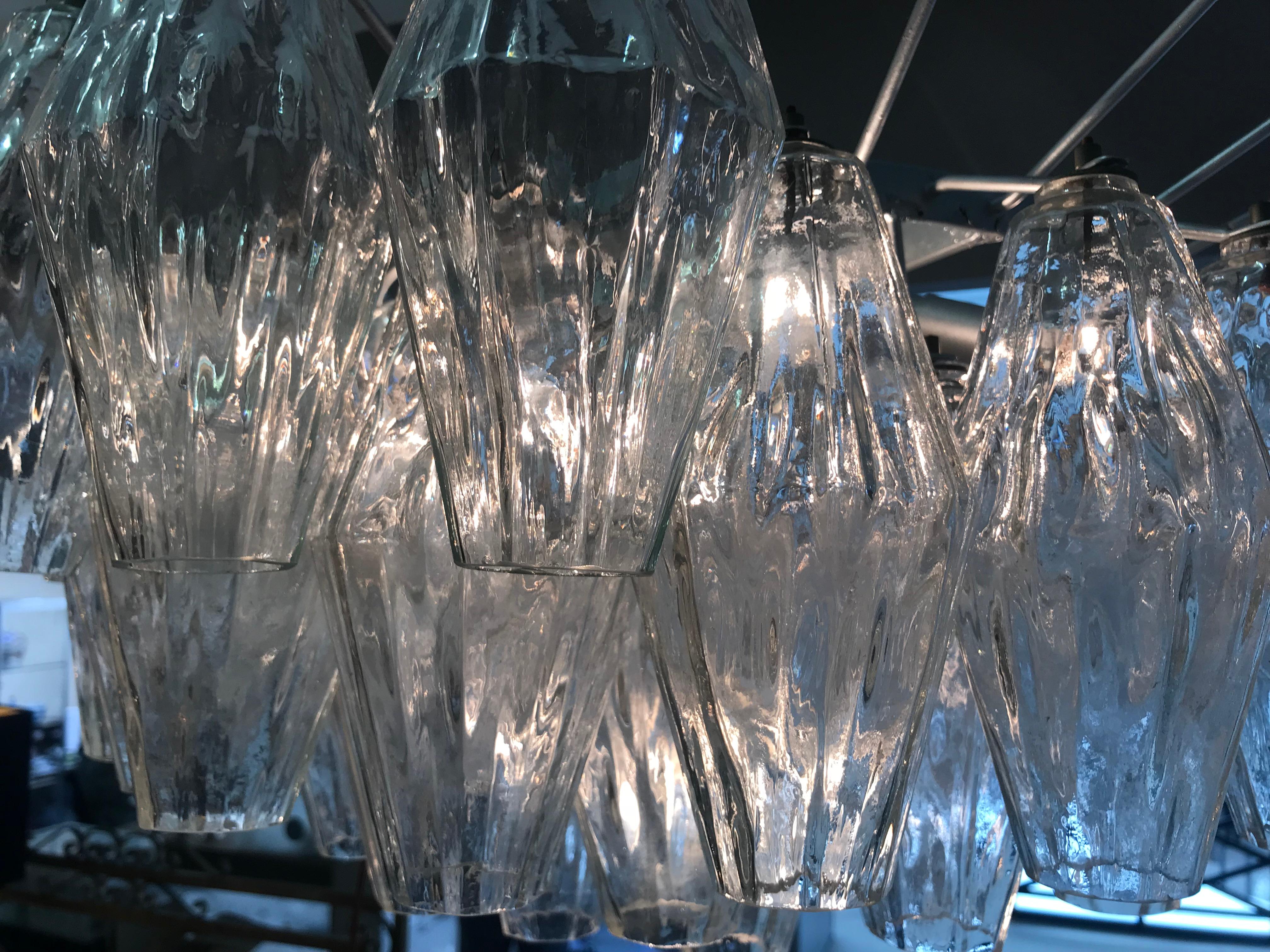 Large Poliedri Chandelier by Carlo Scarpa for Venini 3