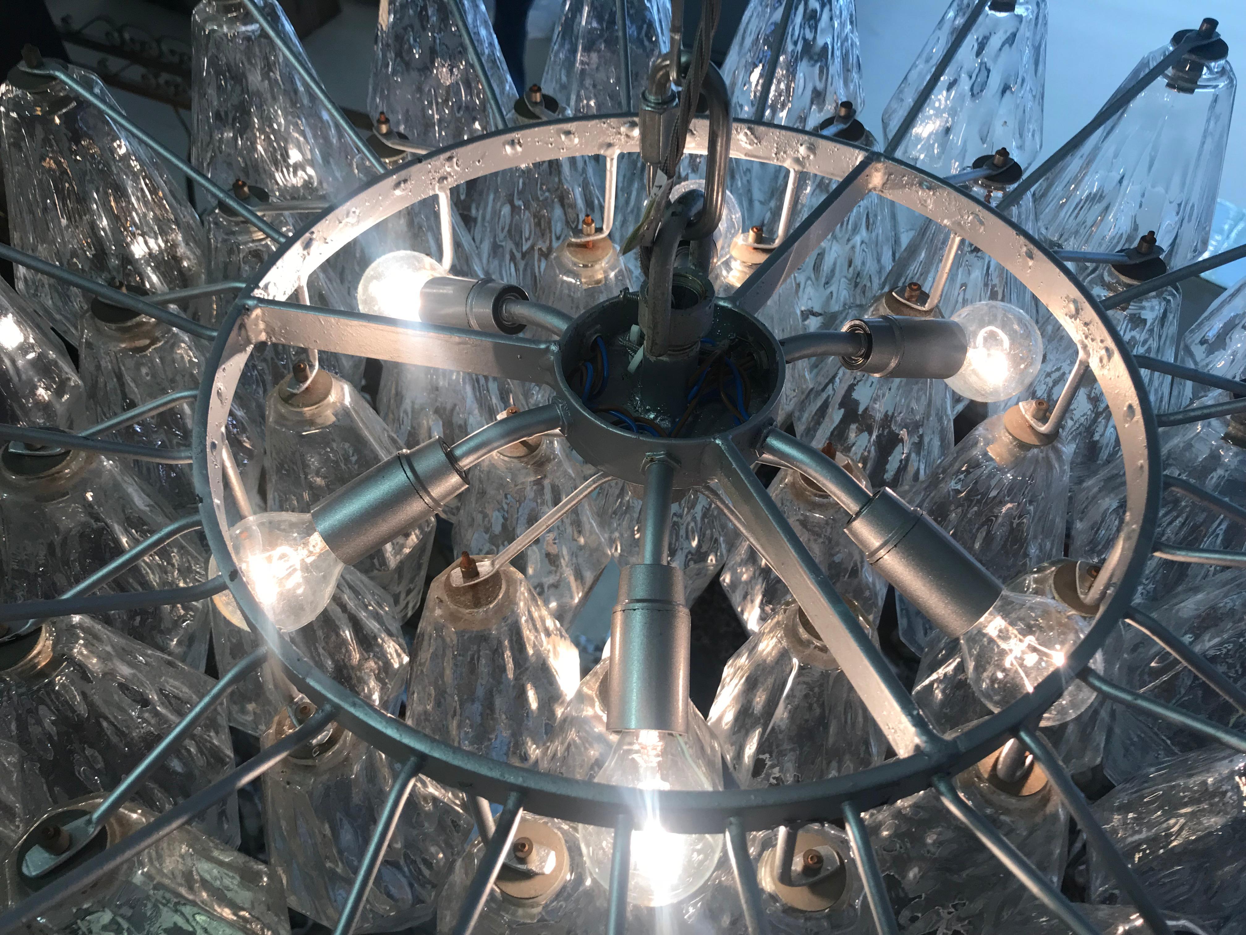 Large Poliedri Chandelier by Carlo Scarpa for Venini 4