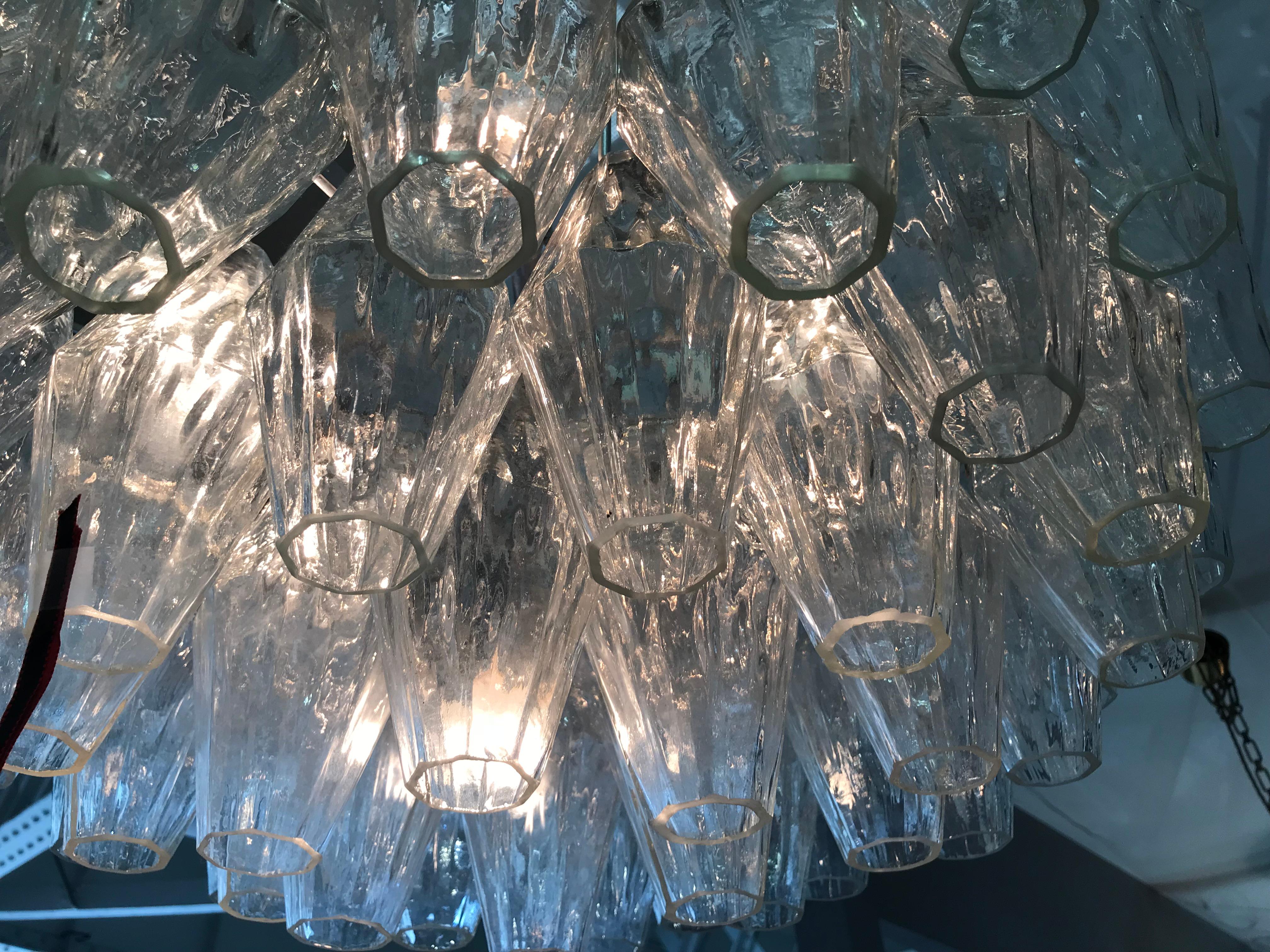 Large Poliedri Chandelier by Carlo Scarpa for Venini In Excellent Condition In London, GB