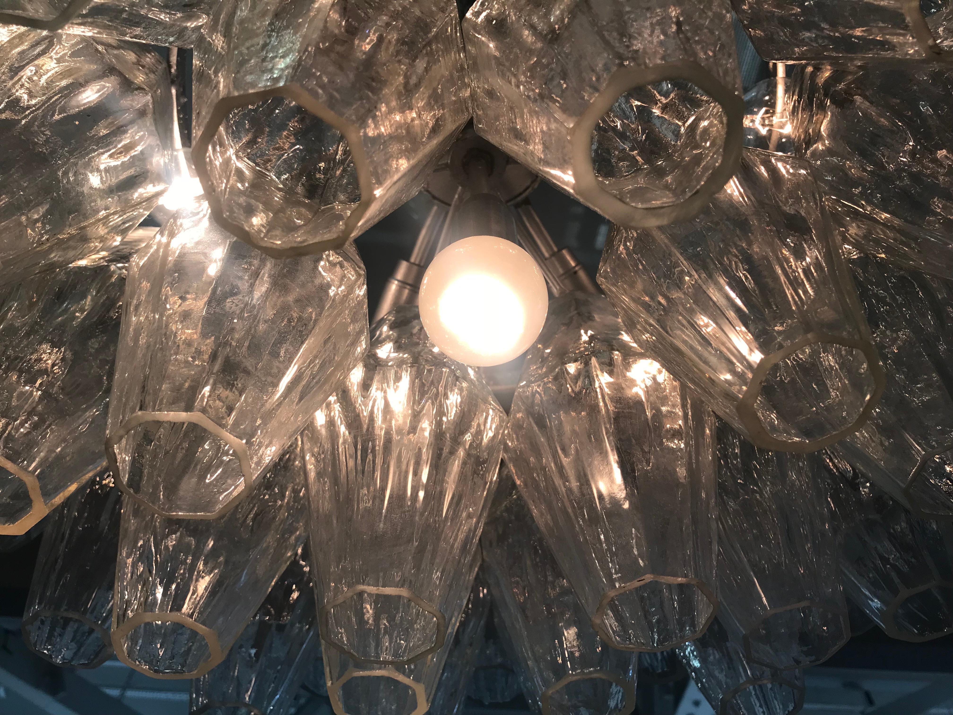 Large Poliedri Chandelier by Carlo Scarpa for Venini 1