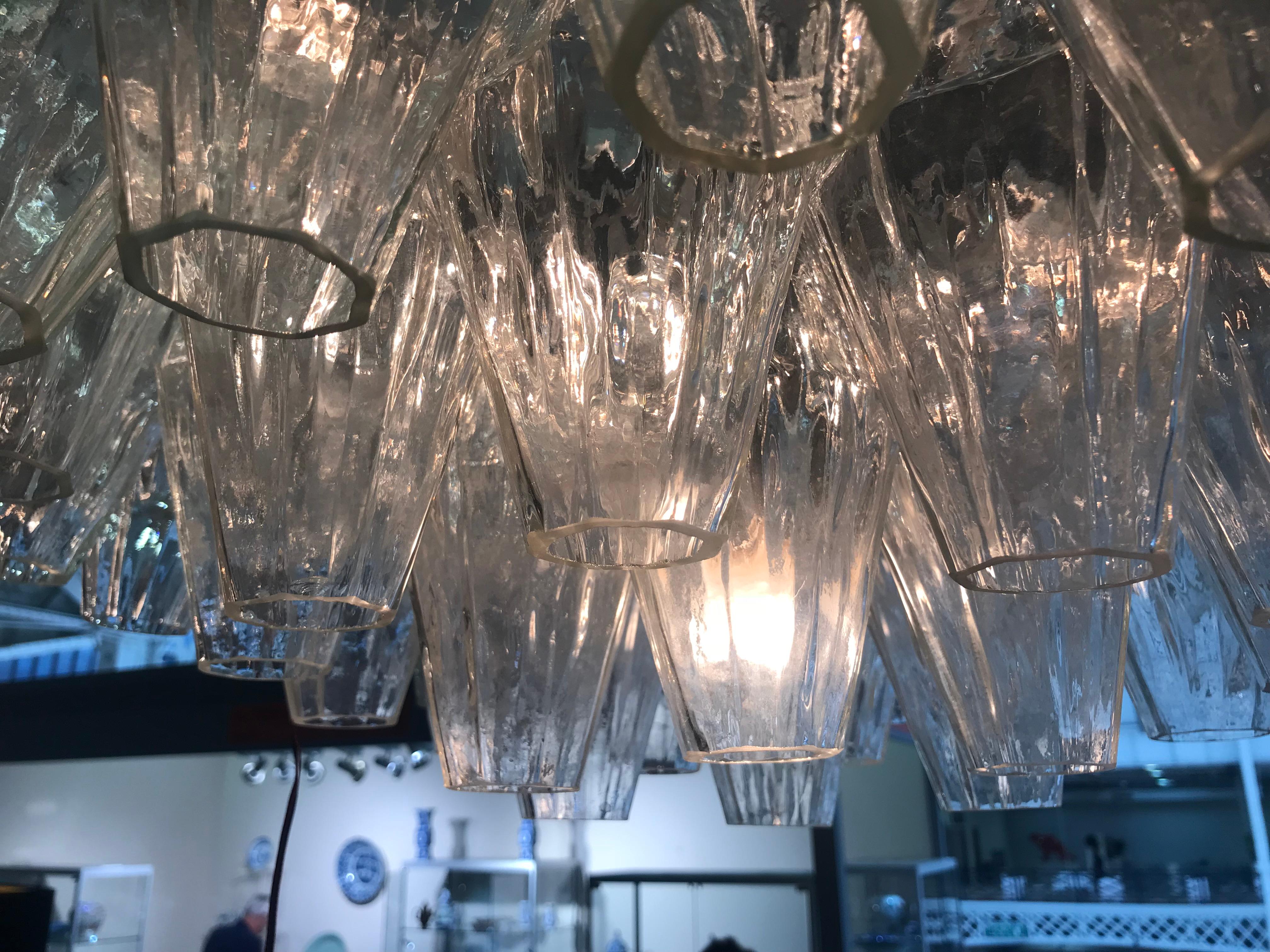 Large Poliedri Chandelier by Carlo Scarpa for Venini 2