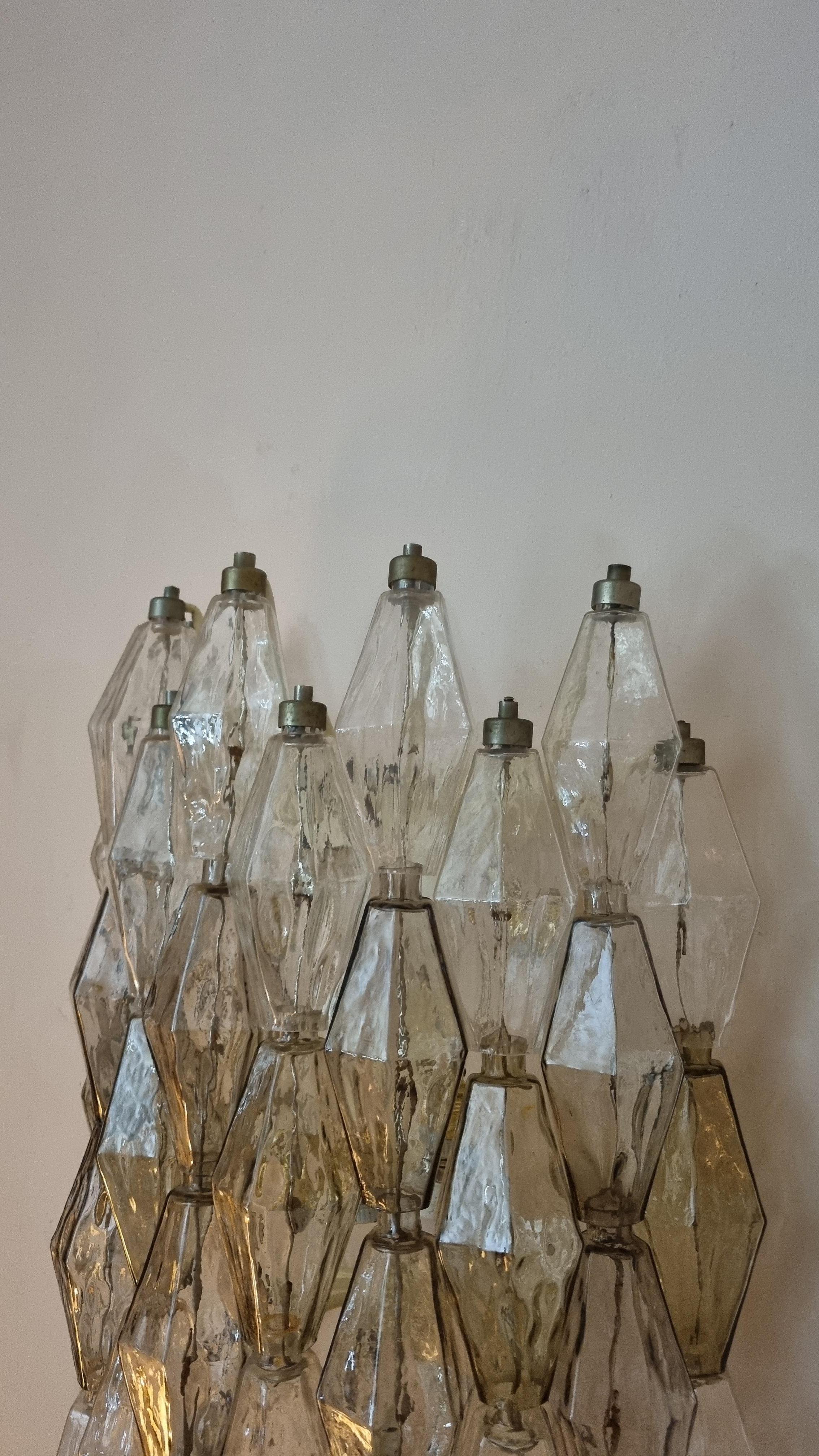 Mid-20th Century Large Poliedri wall sconces designed by Carlo Scarpa for Venini 1958 in vendita