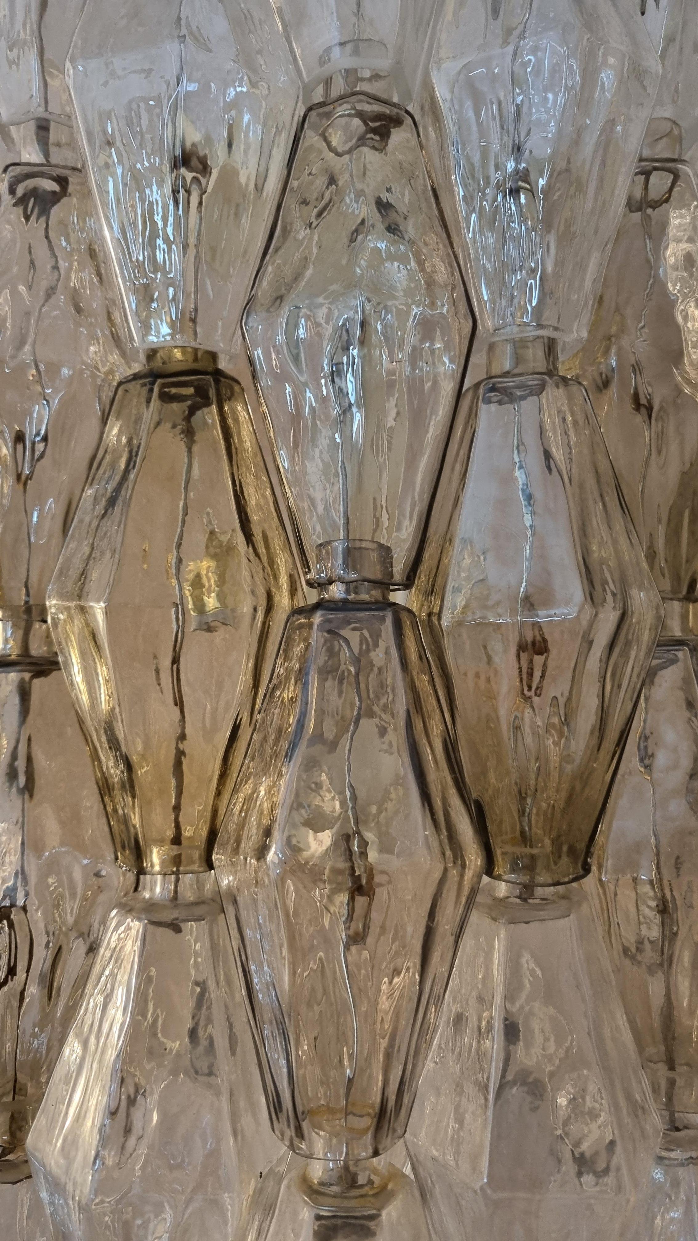 Vetro soffiato Large Poliedri wall sconces designed by Carlo Scarpa for Venini 1958 in vendita