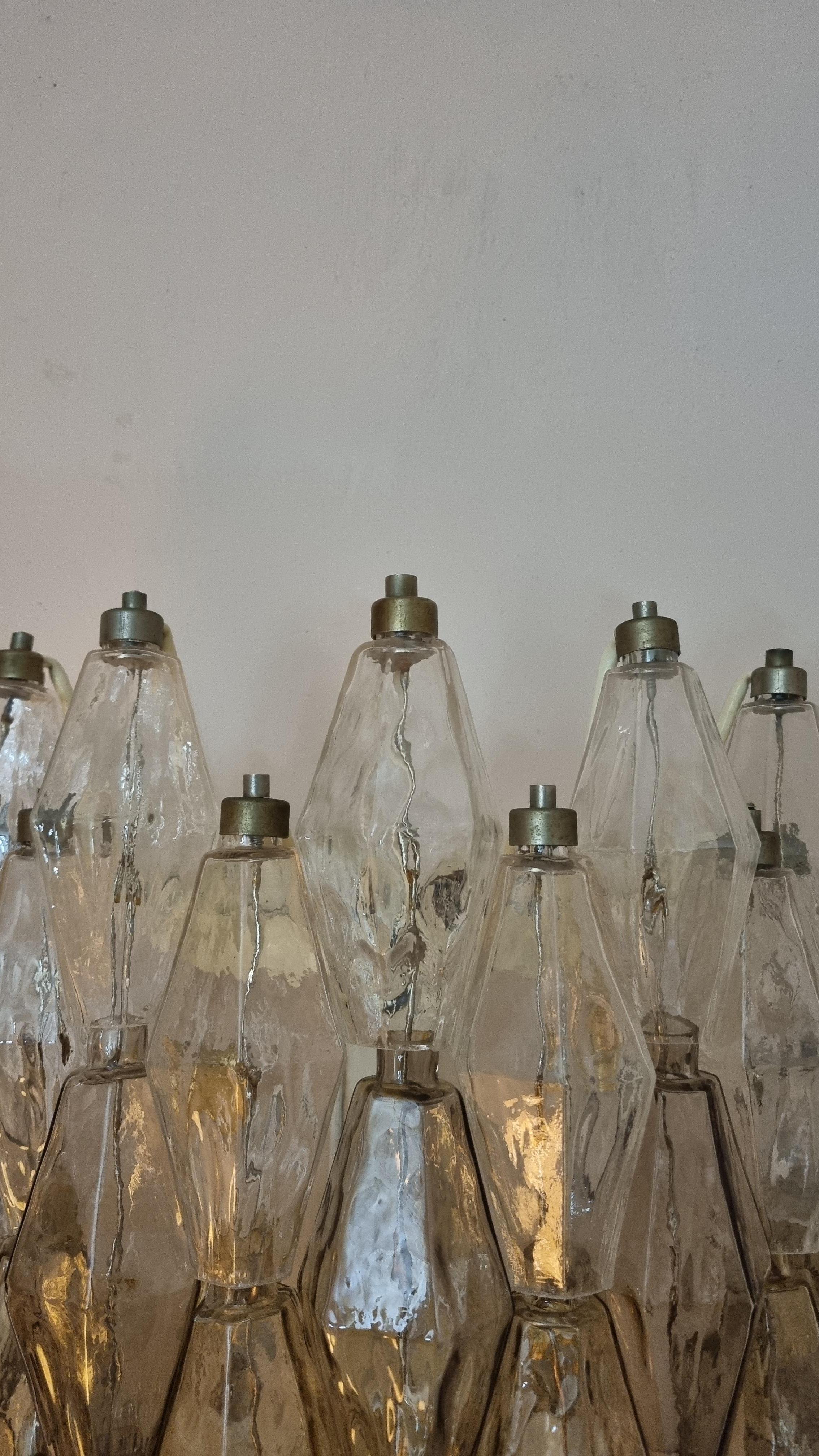 Large Poliedri wall sconces designed by Carlo Scarpa for Venini 1958 in vendita 1