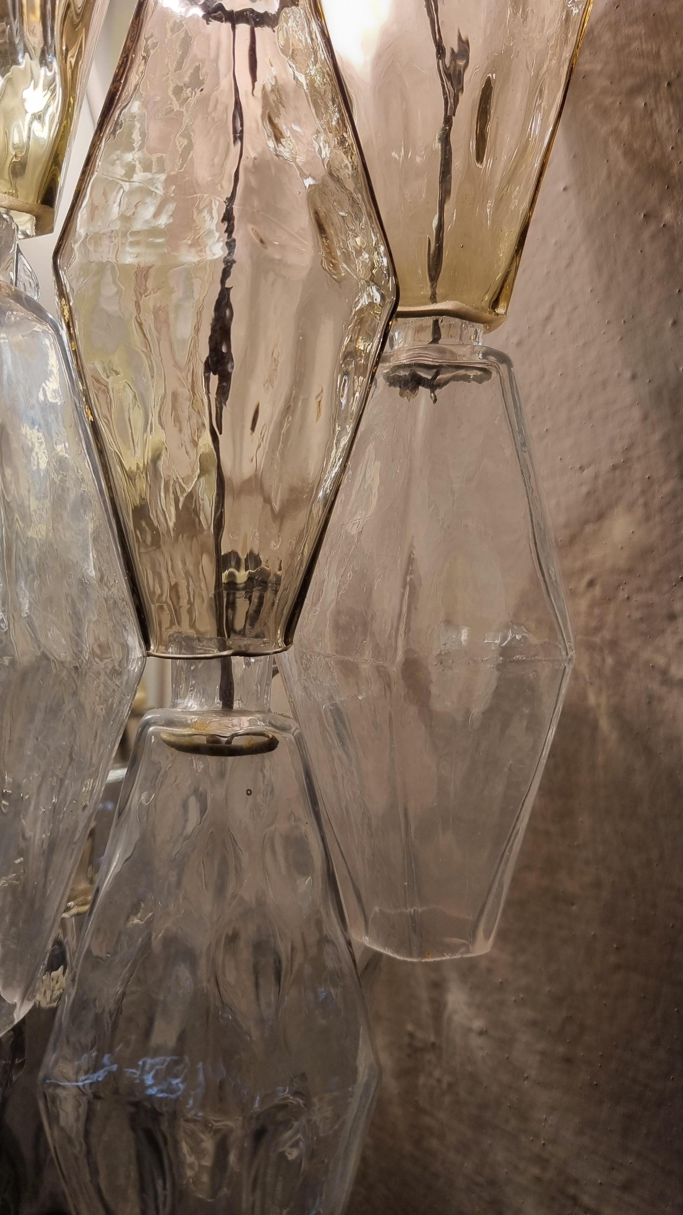 Large Poliedri wall sconces designed by Carlo Scarpa for Venini 1958 in vendita 2