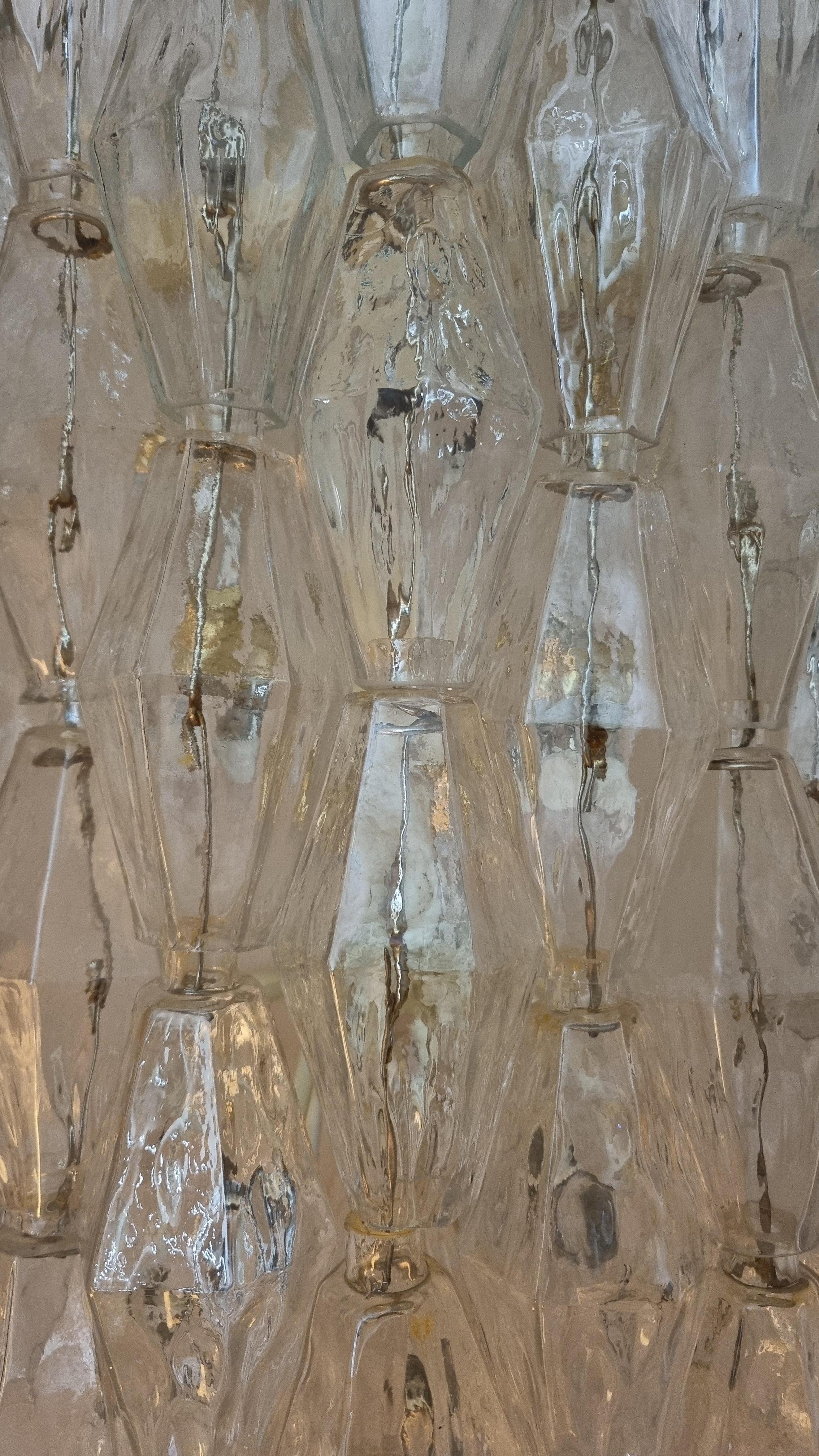Large Poliedri wall sconces designed by Carlo Scarpa for Venini 1961 in vendita 1