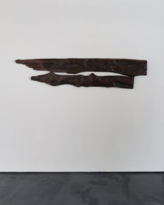 Large Polish Brutalist Gouged Pine Wall Relief