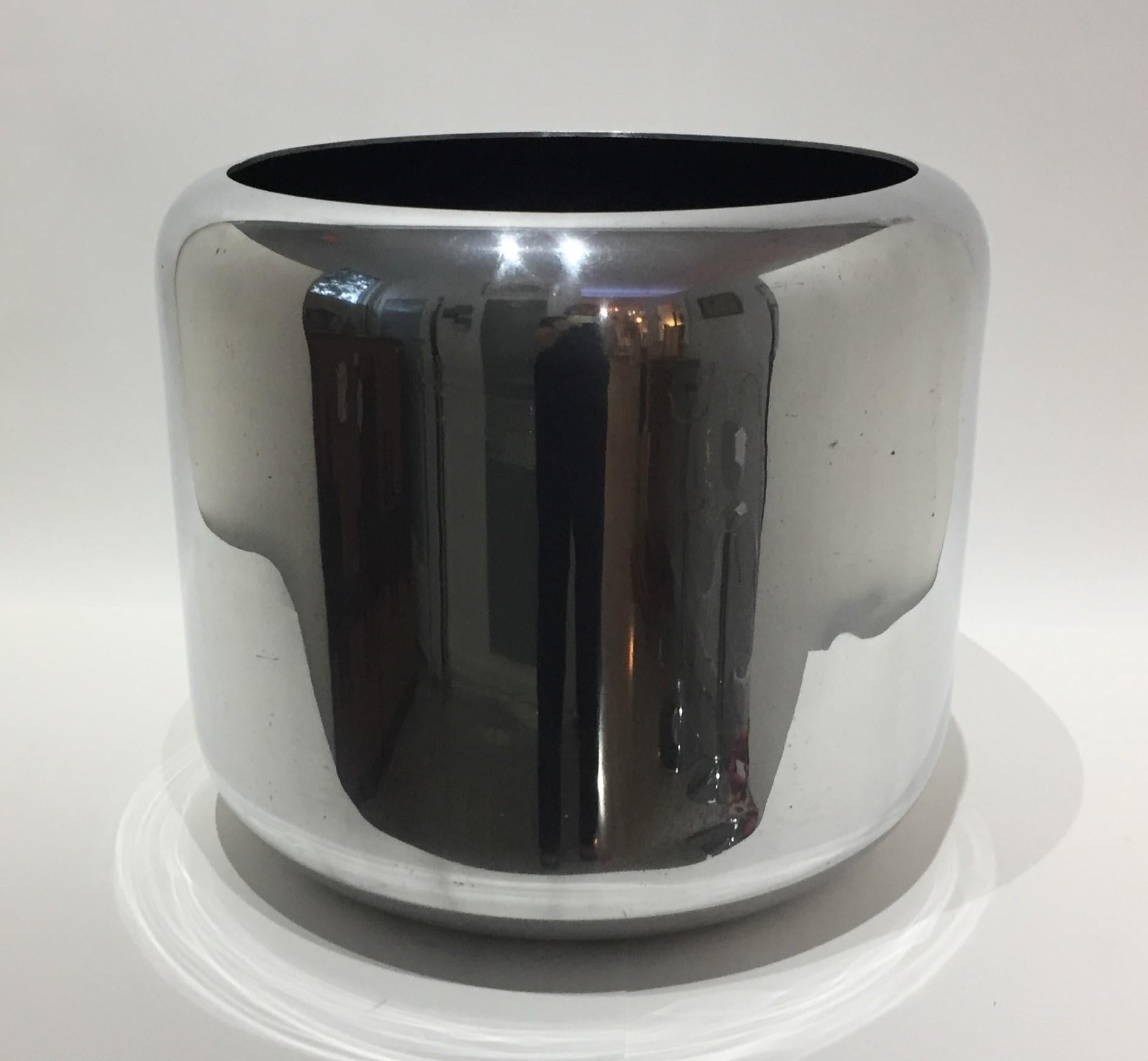 Late 20th Century Polished Aluminum Planter by Paul Mayen