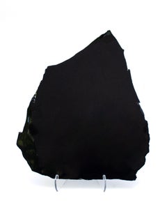 Großer polierter schwarzer Obsidian-Spiegel