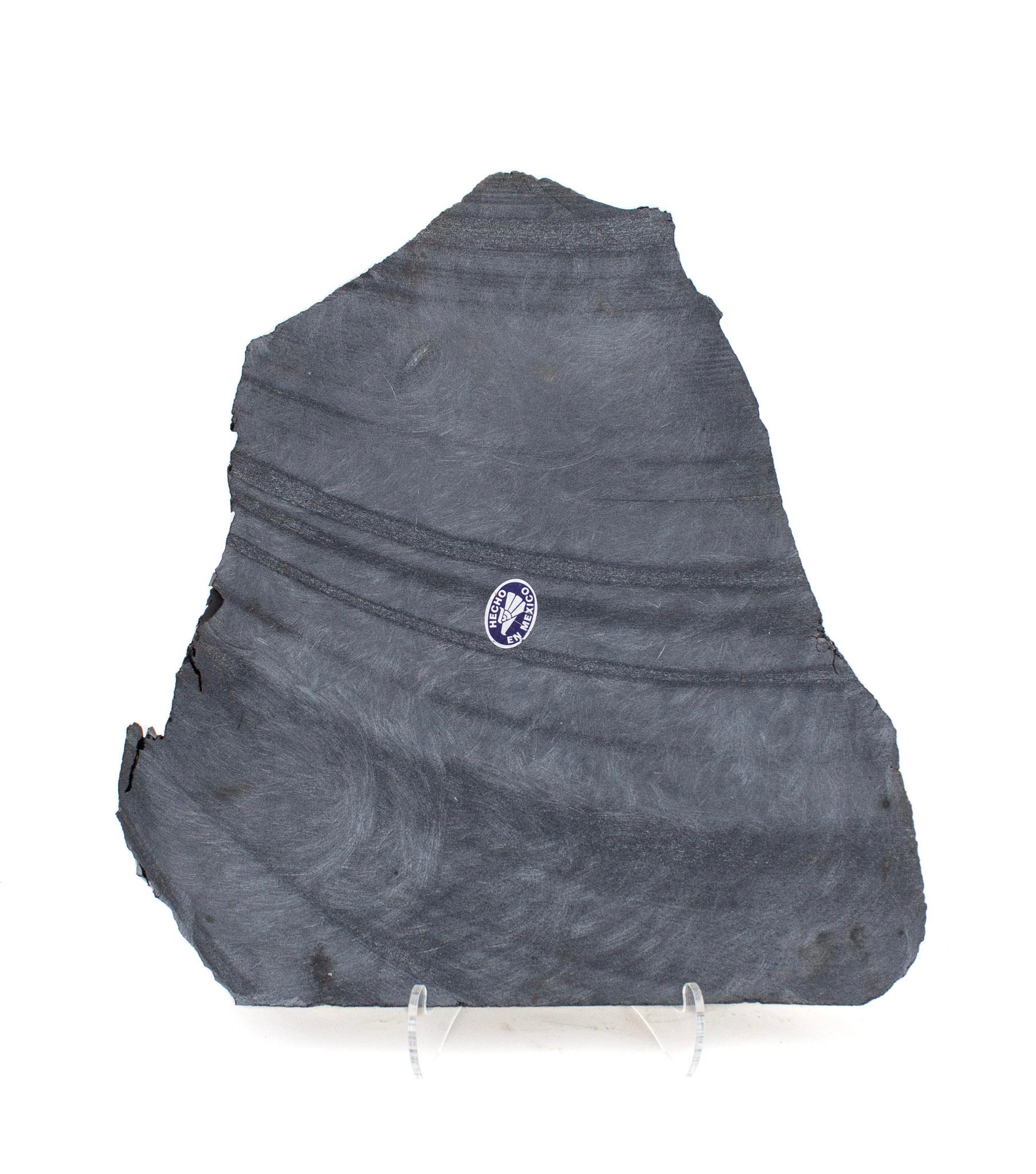 Poli Grand miroir en obsidienne noire polie en vente