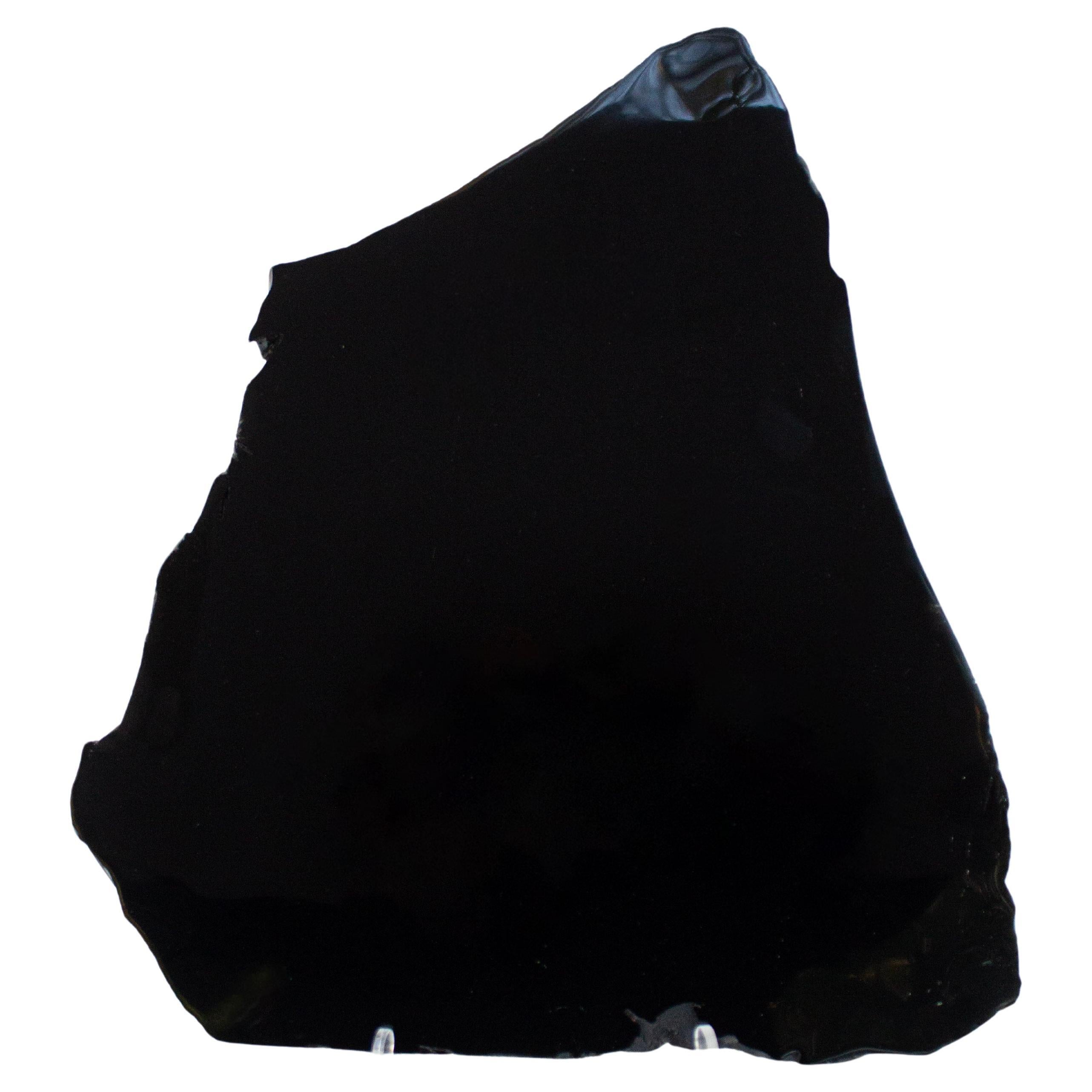 Large Polished Black Obsidian Mirror