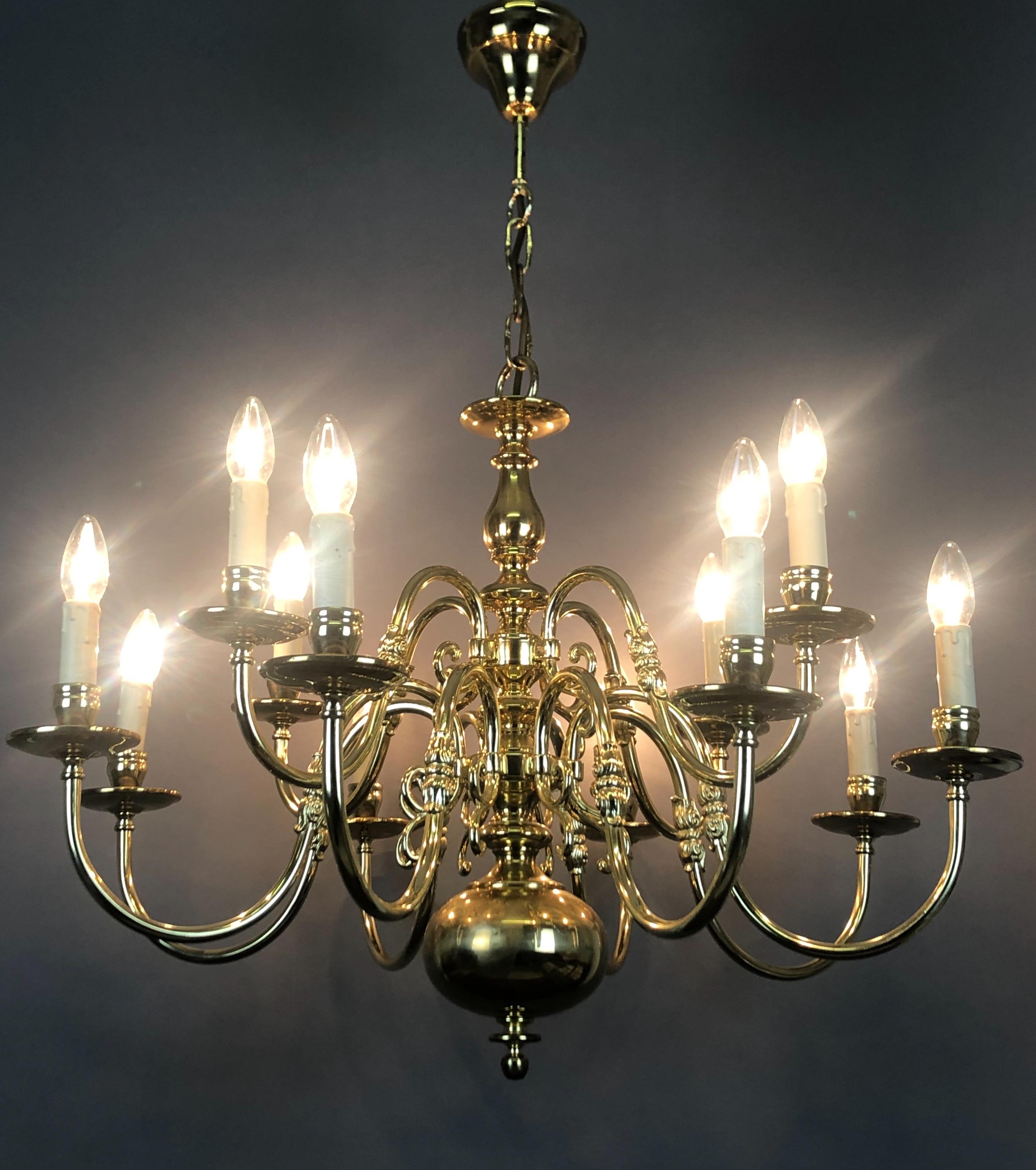 polished brass chandelier